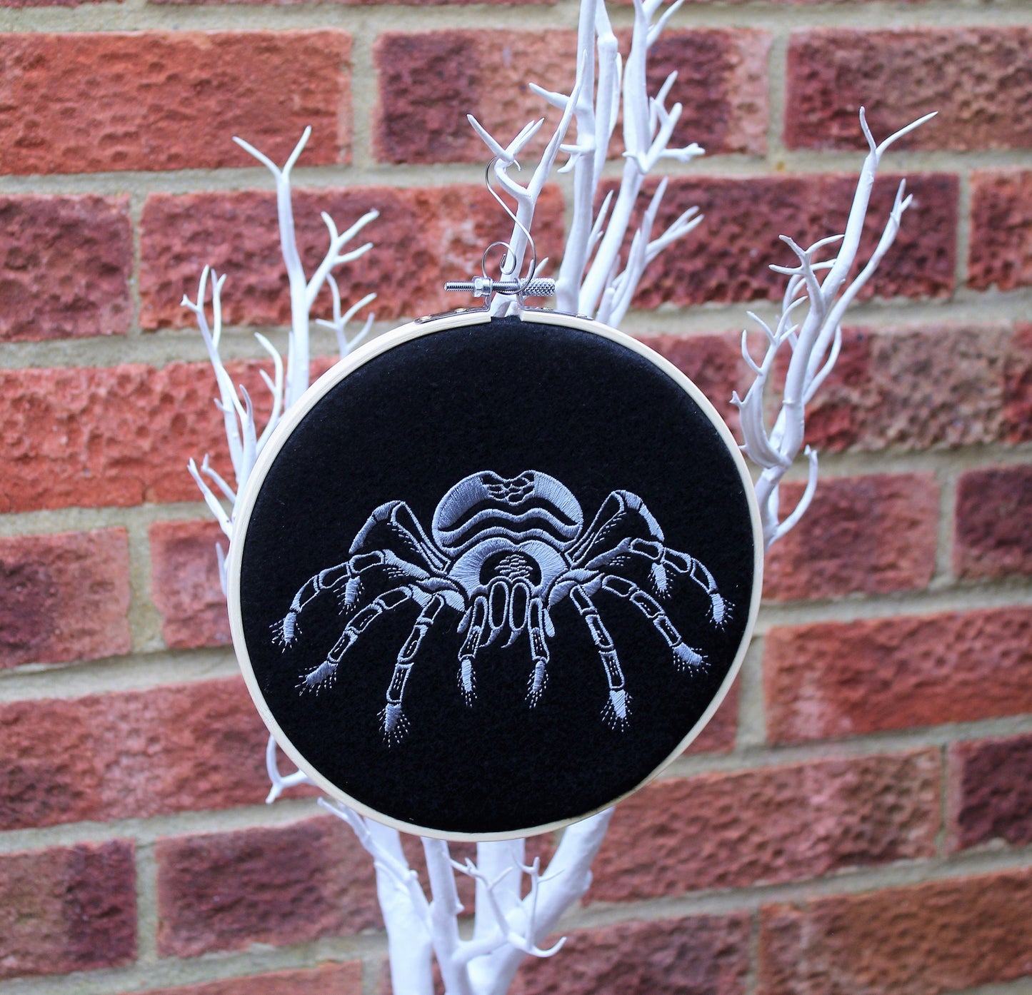 Giant spider Hoop Art, Arachnid Gift, Present for Spider Lovers, Entomologist Gift, Harry Potter Aragog Spider, Tarantula Wall Art