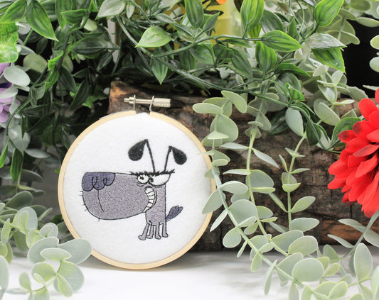 Dog lovers Embroidery Present, Funny Wall Art,  Dog Parent Gift, Fur Baby Present, Cartoon Dog Walker Art hoop, New puppy owner gift