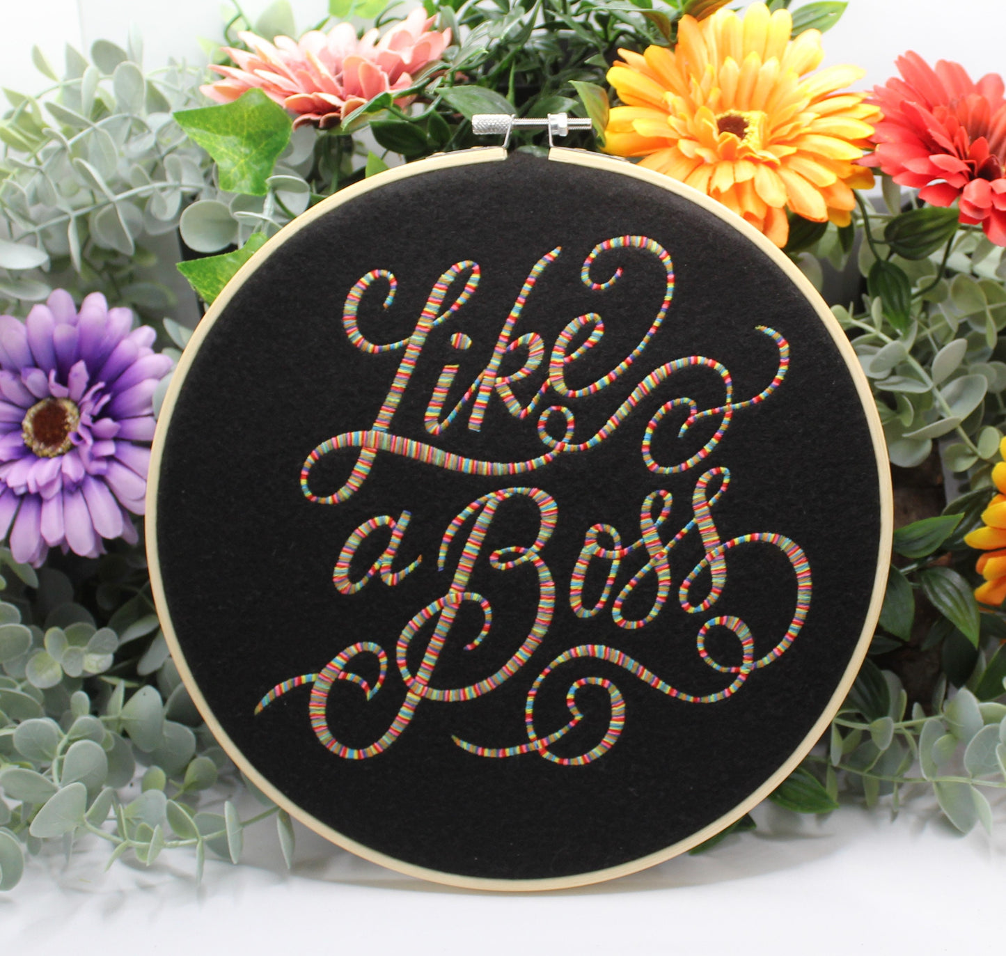 Like A Boss Hoop Art Gift for Mum, Inspirational Quote, New Job Gift, Congratulations Gift, Graduation Gift, New School Gift, Christmas Gift