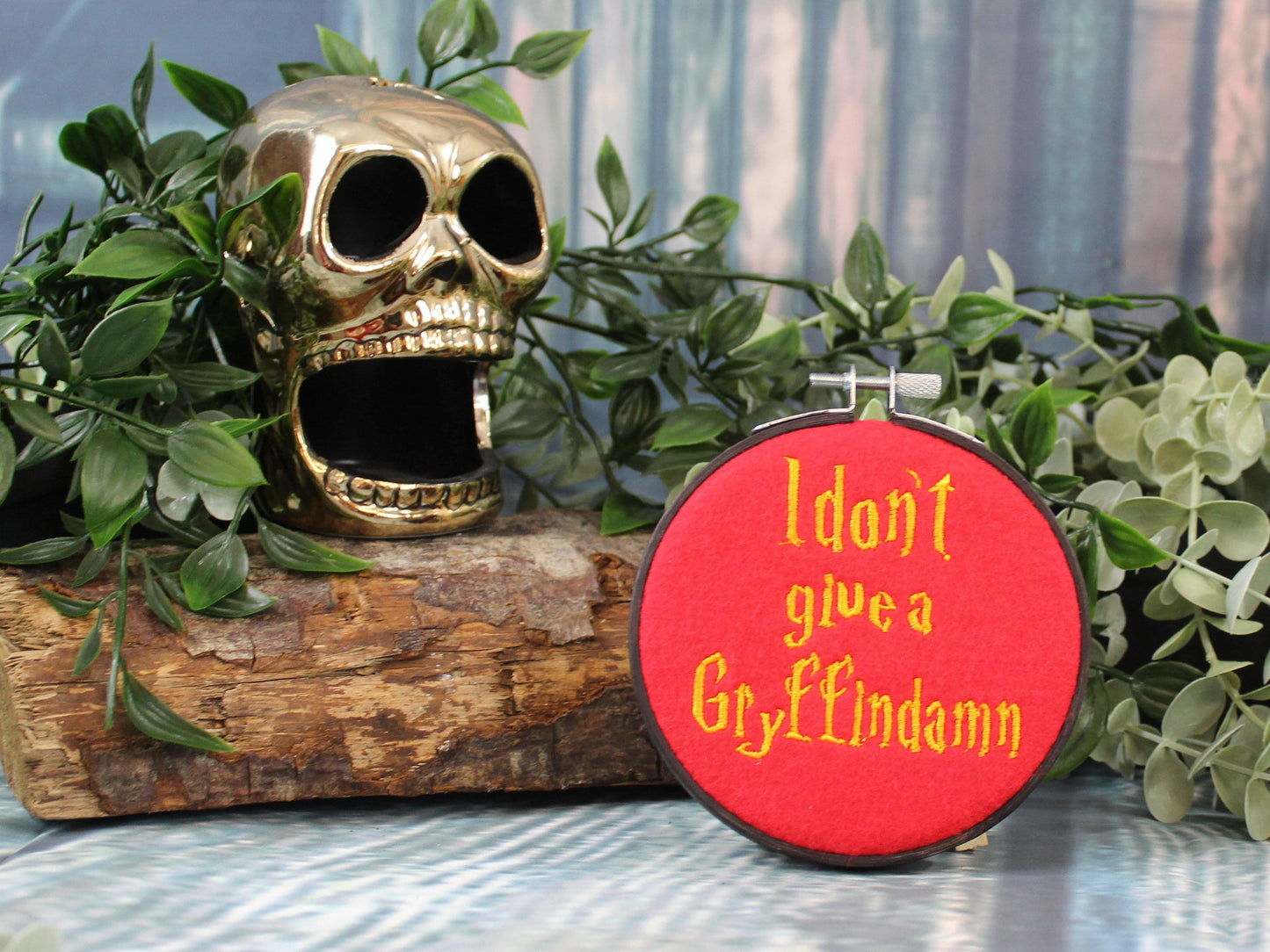 Harry Potter Gift, Don't Give a Gryffindamn, Funny Hanging Ornament, Adult Humour, Hogwarts Houses, Gryffindor, Godric Gryffindor, Mood Art