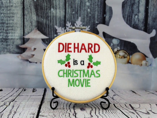 Die Hard is a Christmas Movie, Nakatomi  Plaza, Christmas Decoration, Funny Christmas, Movie Ornament, Bruce Willis Film, Yippee ki Yay,