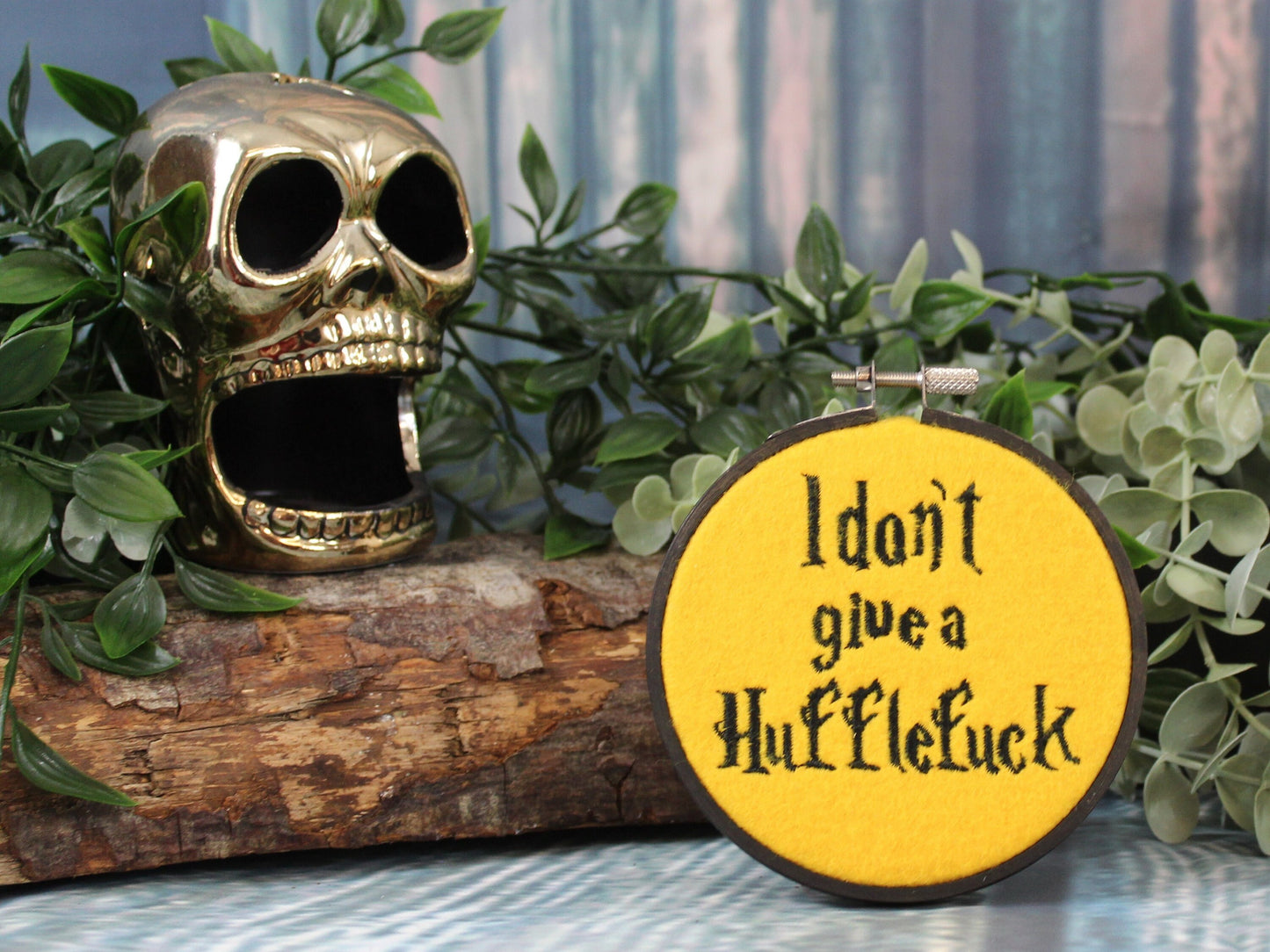 I Don't Give a Hufflefuck, Harry Potter Gift, Hufflepuff Ornament, Adult Humour, Mood Art, Christmas Decoration, Hogwarts, Halloween Gift