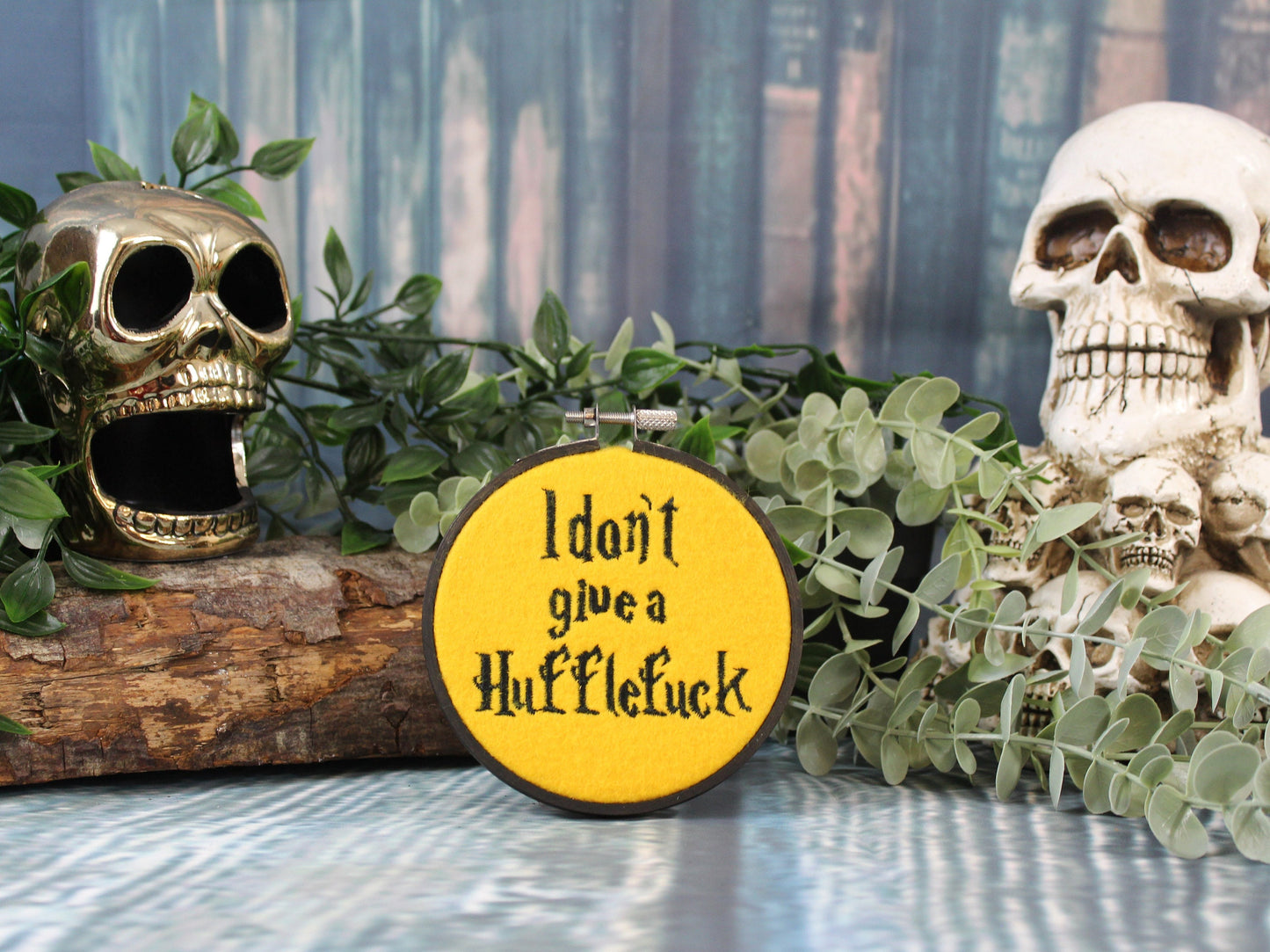 I Don't Give a Hufflefuck, Harry Potter Gift, Hufflepuff Ornament, Adult Humour, Mood Art, Christmas Decoration, Hogwarts, Halloween Gift