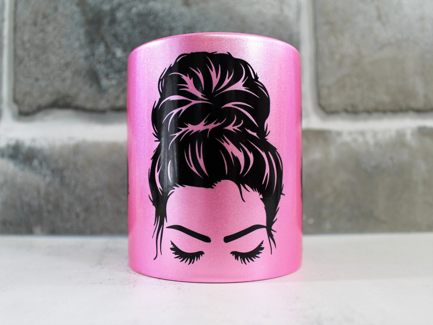 Pink Messy Bun Mug