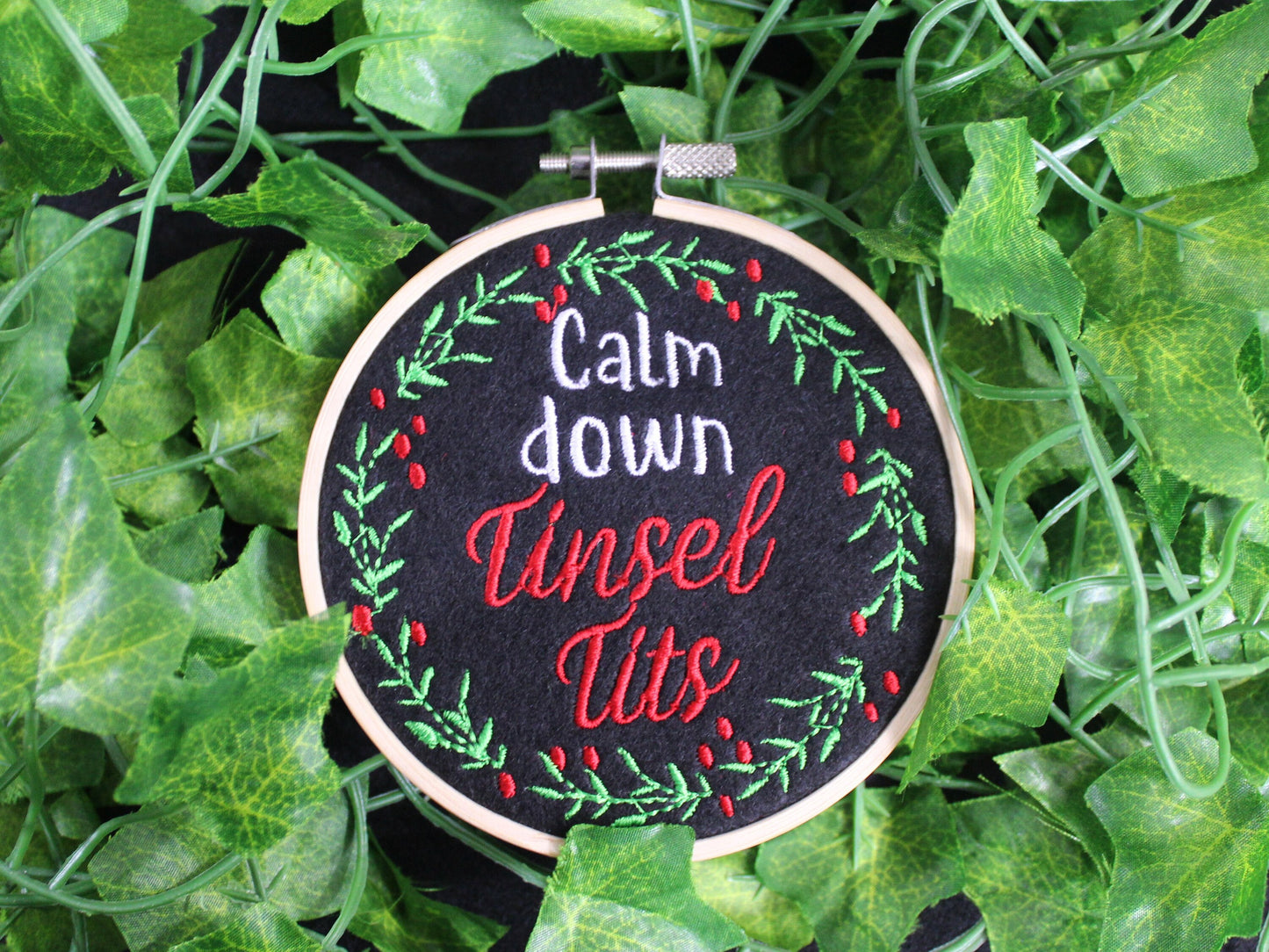 Calm Down Tinsel Tits, Adult Humour, Gift for Her, Big Sister, Christmas Lovers Gift, Rude funny Gift, Secret Santa, Funny Sassy Quote