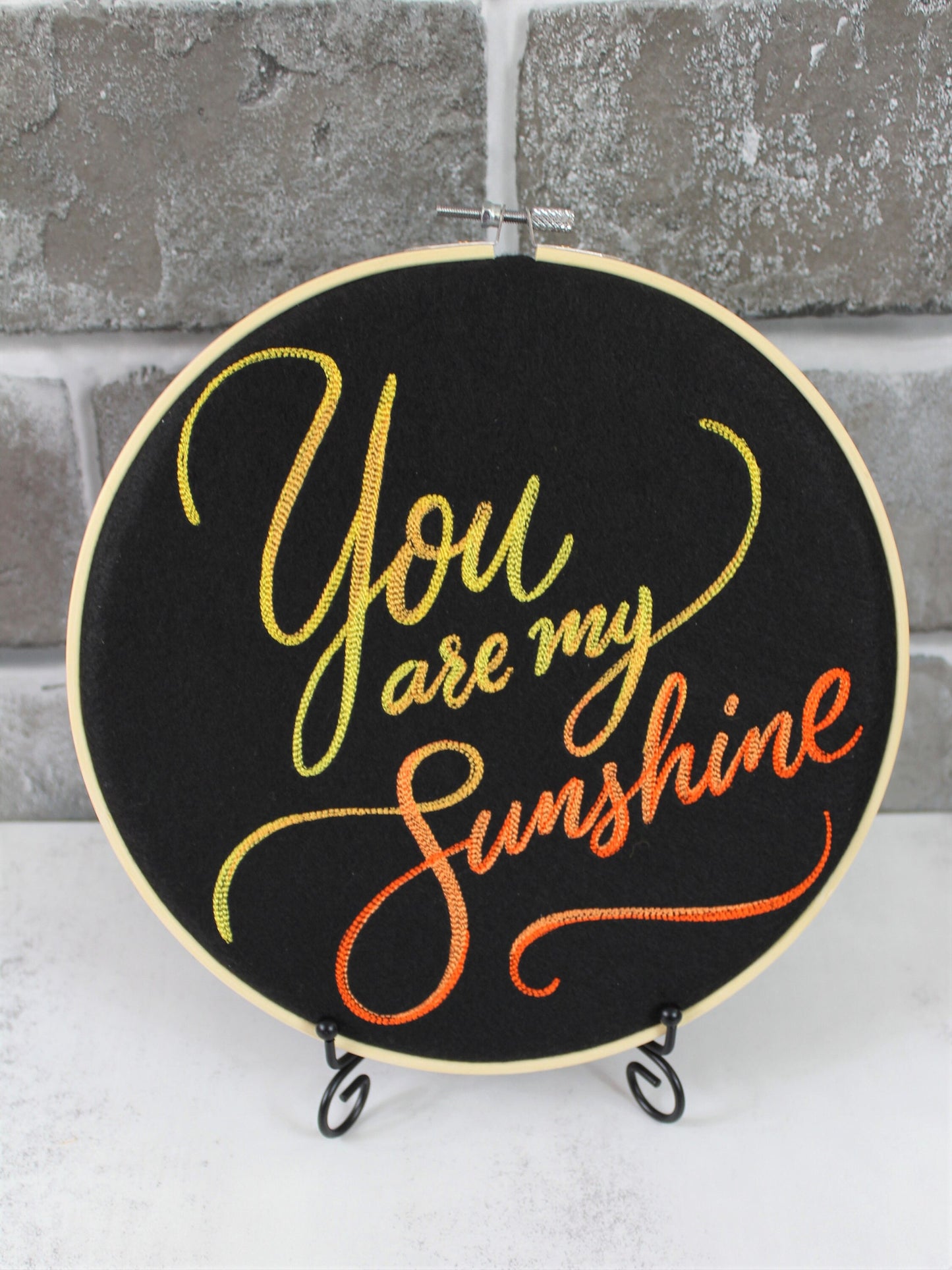 You Are My Sunshine, Inspirational Quote, Romantic Gift, Embroidered Art Hoop, Wall Art, Baby Shower Gift, Mothers Day Gift, Easter Gift