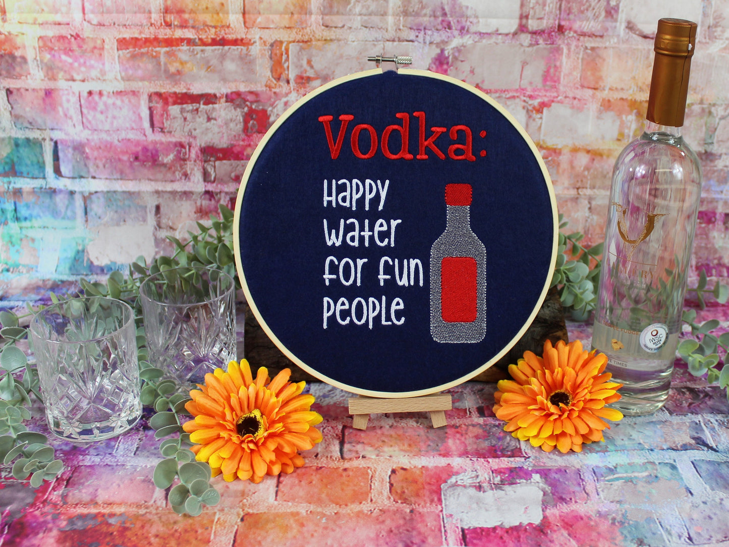 Vodka Gift, Happy Water For Fun People, Drinking Gift, Bar Gift, Gift for Her, Pick Me Up Gift, Housewarming Gift, Christmas Drinking Gift