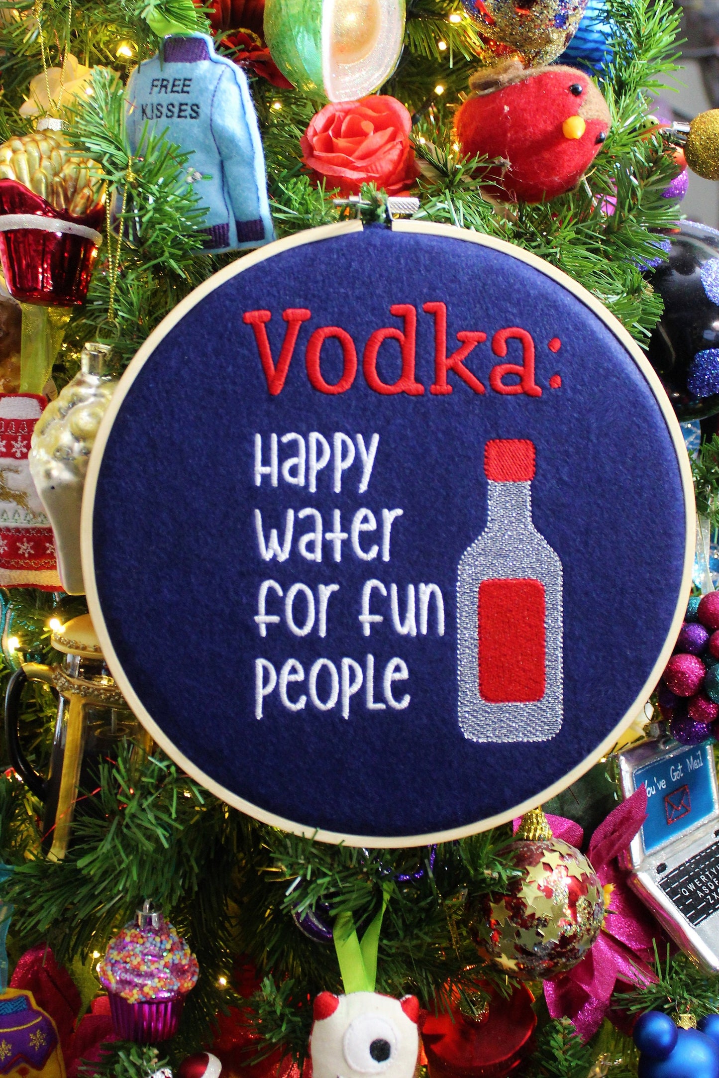 Vodka Gift, Happy Water For Fun People, Drinking Gift, Bar Gift, Gift for Her, Pick Me Up Gift, Housewarming Gift, Christmas Drinking Gift