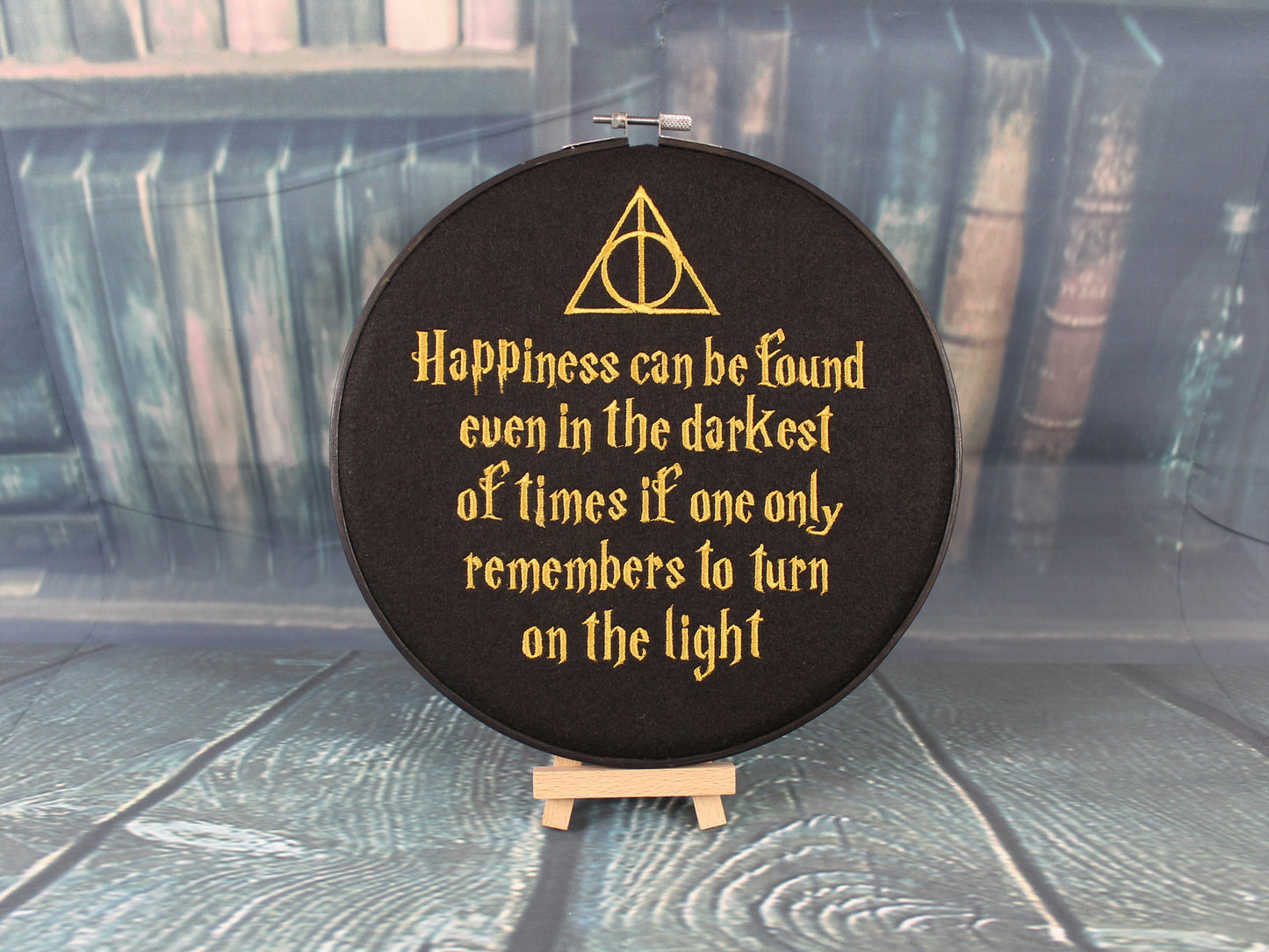 Harry Potter Dumbledore Quote, Happiness Can Be Found In the Darkest of Times, Inspirational Quote, Harry Potter Gift Set, Hedwig Gift Hoop