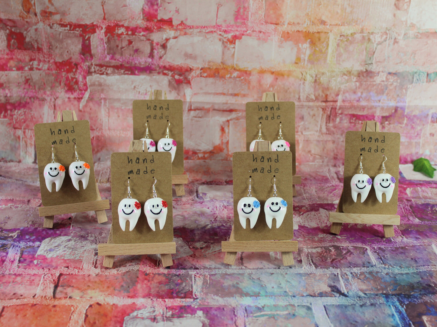 Teeth Earrings, Gift For Dentist, Dental Hygienist Gift, Cute Teeth Earrings, Kawaii Earrings, Cute Halloween Earrings, Sweet Tooth Gift