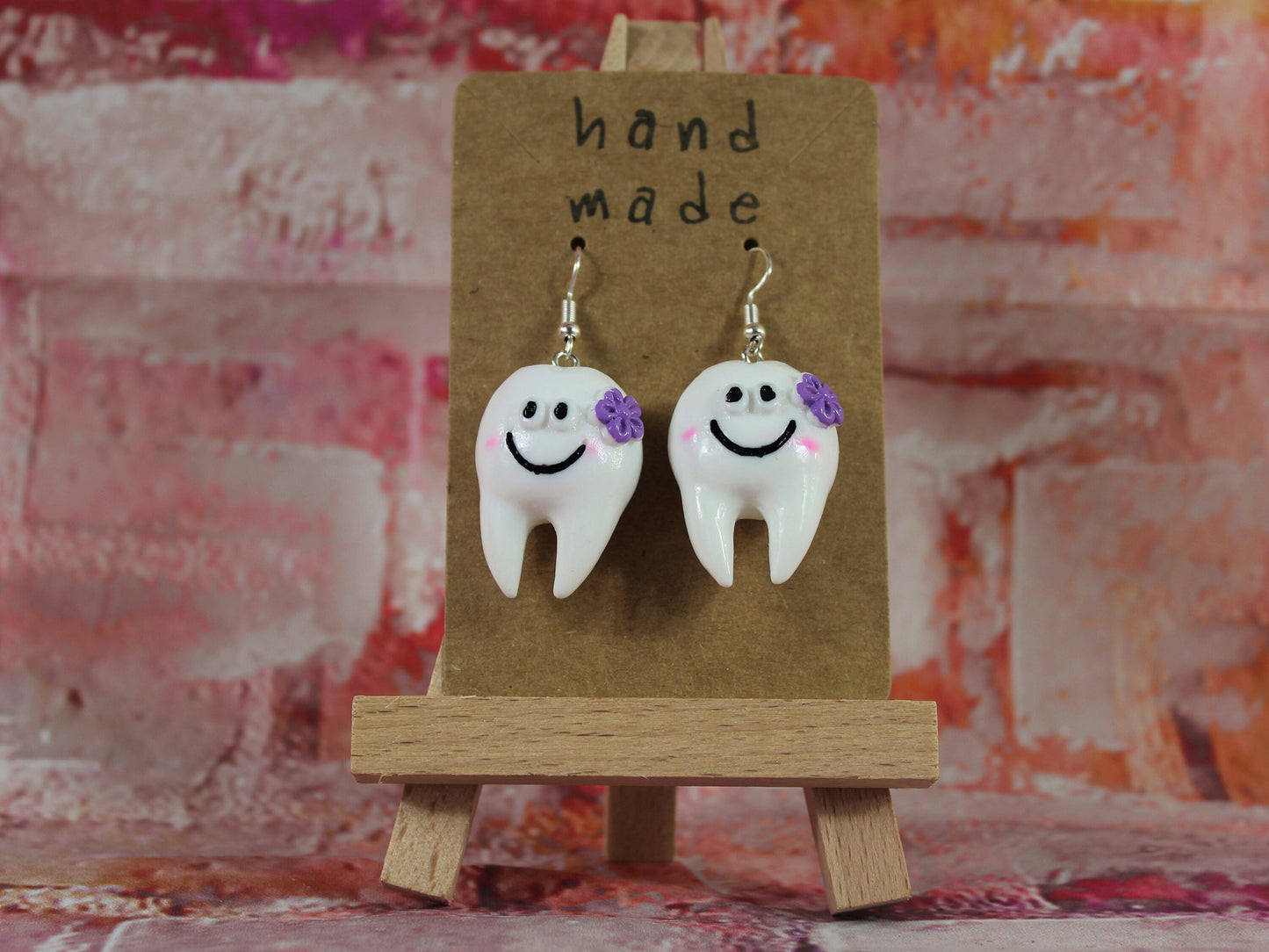 Teeth Earrings, Gift For Dentist, Dental Hygienist Gift, Cute Teeth Earrings, Kawaii Earrings, Cute Halloween Earrings, Sweet Tooth Gift