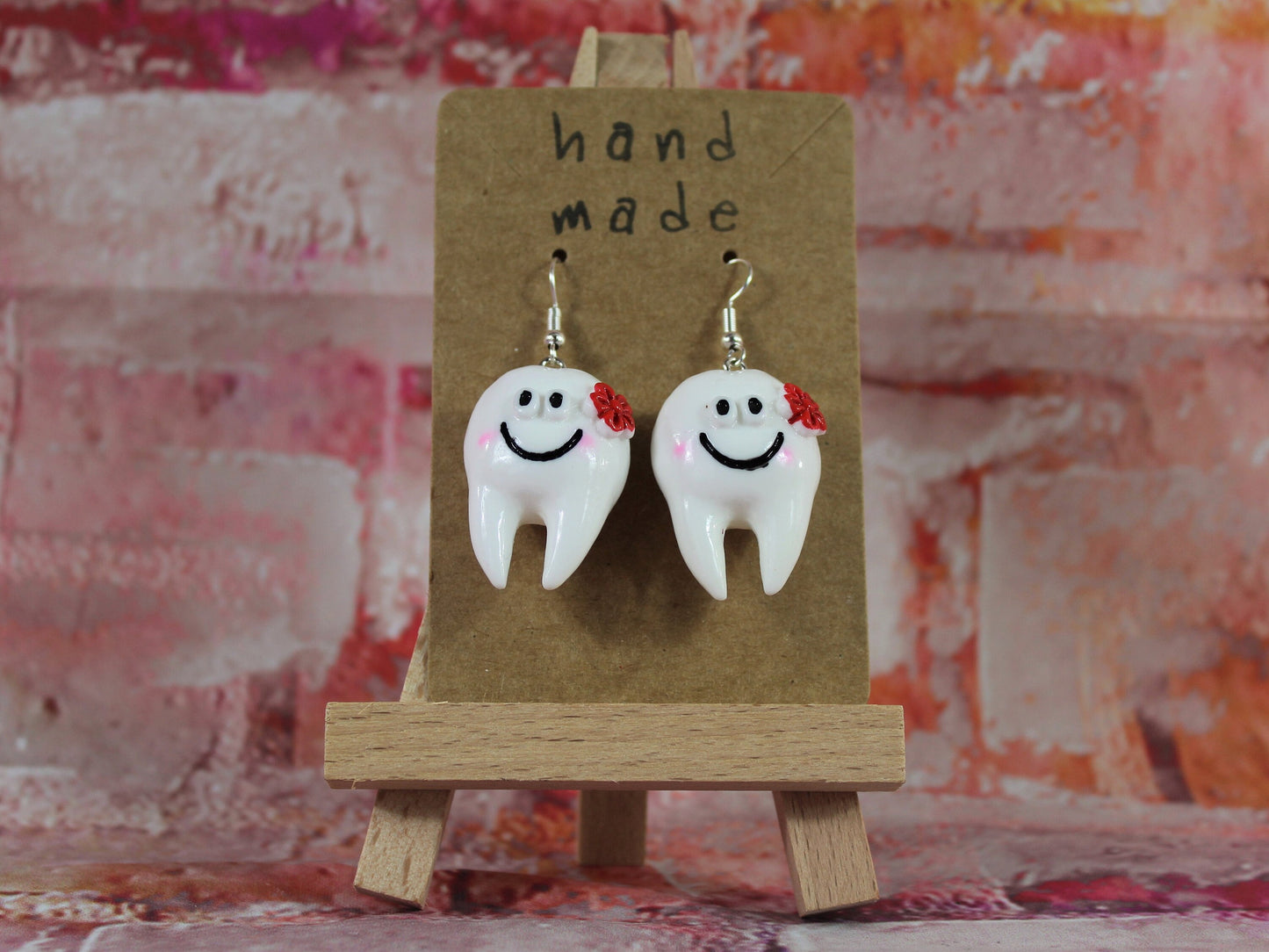 Teeth Earrings, Gift For Dentist, Dental Hygienist Gift, Cute Teeth Earrings, Kawaii Earrings, Cute Halloween Earrings, Sweet Tooth Gift