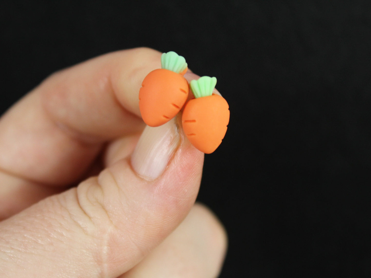 Easter Bunny stud earrings, Carrot Stud Earrings, Gardeners Gift, Rabbit Lovers Gift, Easter Gift, Alternative Easter Present, Kawaii Studs