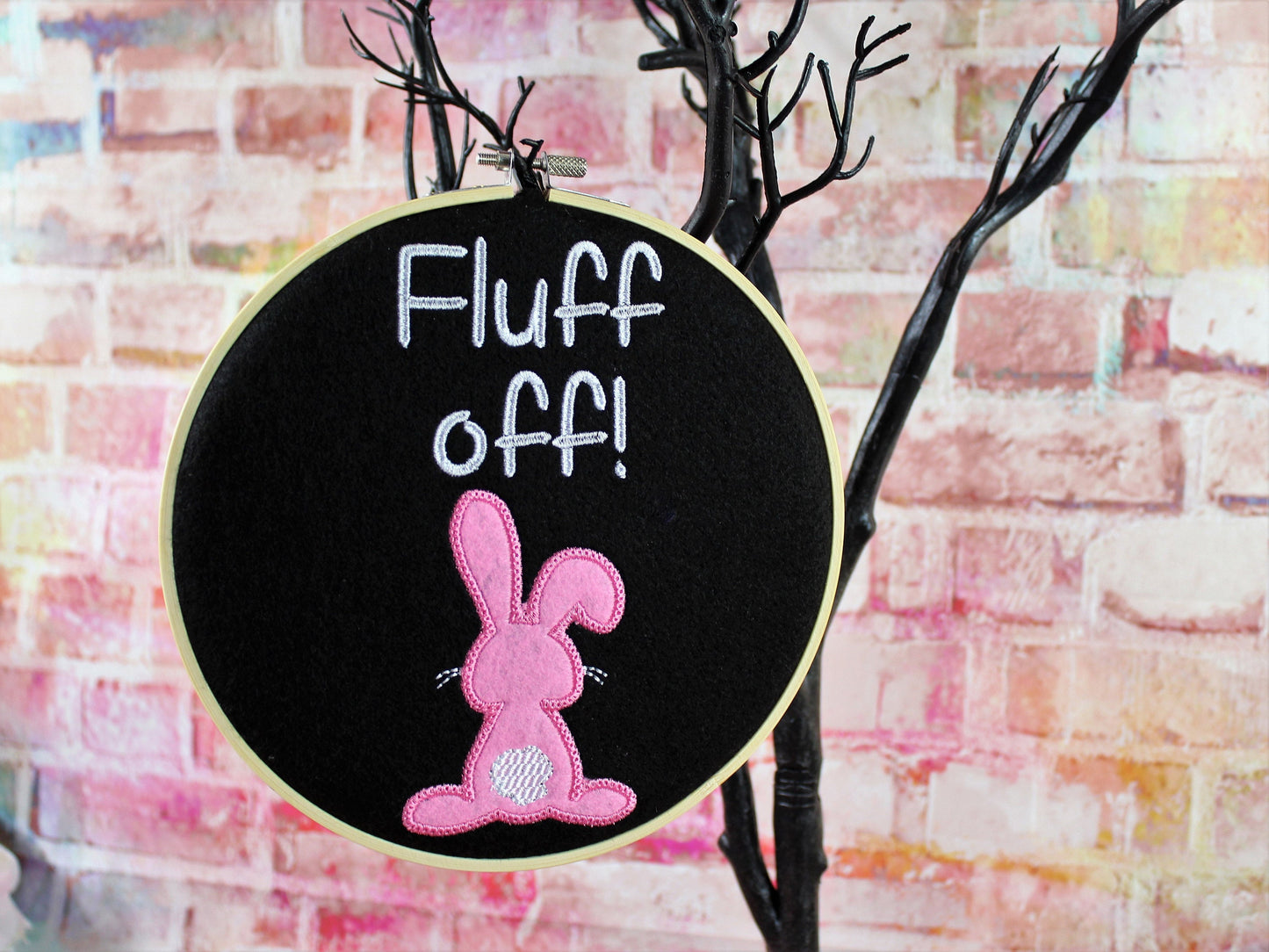 Fluff Off Bunny,  Alternative Easter Gift, Bunny Lovers Gift, Fluffy Bunny, Sassy Easter Quote, Mothers Day Gift, Pet Sitters Gift, Wall Art