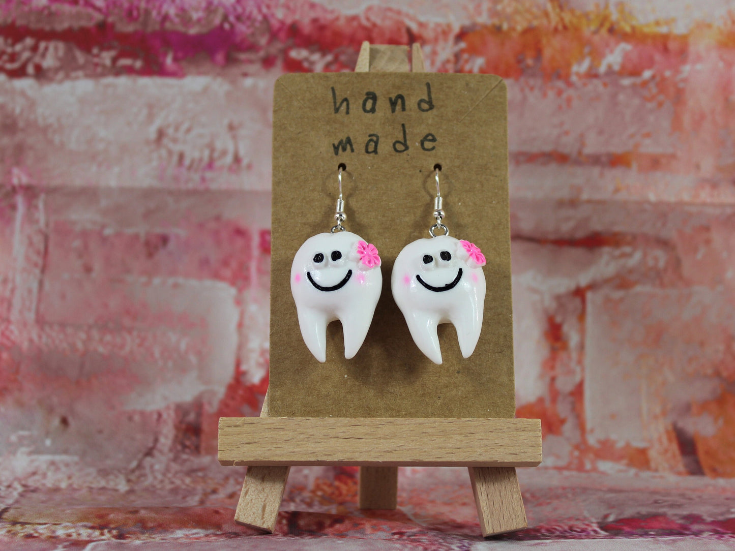 Teeth Earrings, Gift For Dentist, Dental Hygienist Gift, Cute Teeth Earrings, Kawaii Earrings, Cute Halloween Earrings, Sweet Tooth Gift