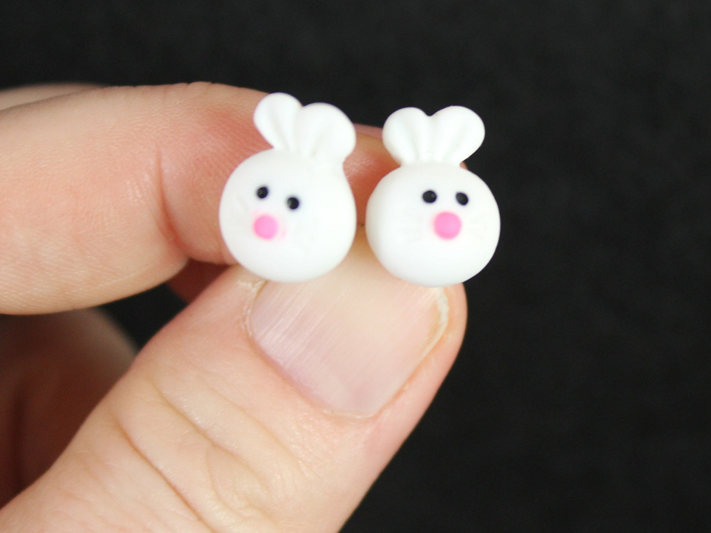 Easter Bunny stud earrings, Carrot Stud Earrings, Gardeners Gift, Rabbit Lovers Gift, Easter Gift, Alternative Easter Present, Kawaii Studs