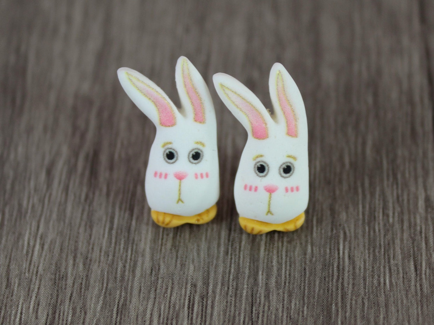 Bunny Rabbit Stud Earrings, Rabbit lovers Gift, Cute Kawaii Rabbit Earring’s, Cool Earrings, Summer Stud Earrings, Mad Hatter Earrings