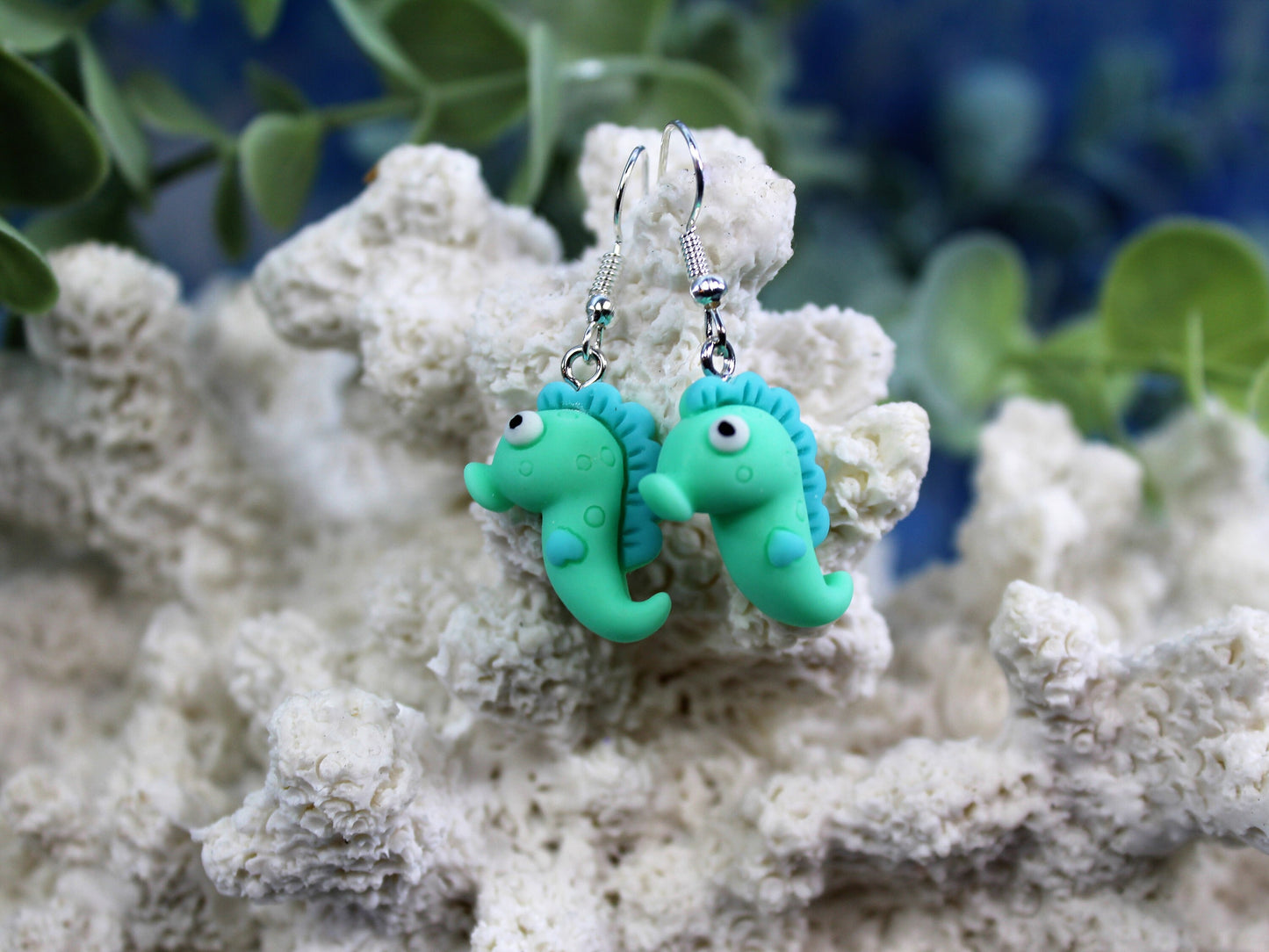 Seahorse Earrings, Under the Sea Earrings, Summer Holiday, Ocean Lovers Gift, Positive Affirmation Gift, Teachers Gift, Sea Dragon Earrings