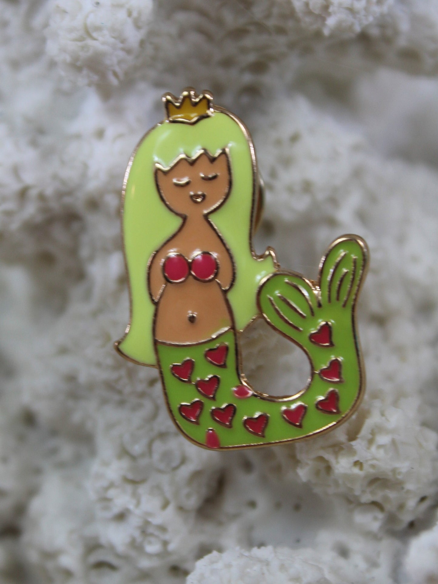 Mermaid Pin Badge, Bag Badge, The Little Mermaid, Mermaid Lovers Gift, Good Luck Pin,  Cute Kawaii Mermaid, Enamel Pin, Lapel Pin, Tie Pin