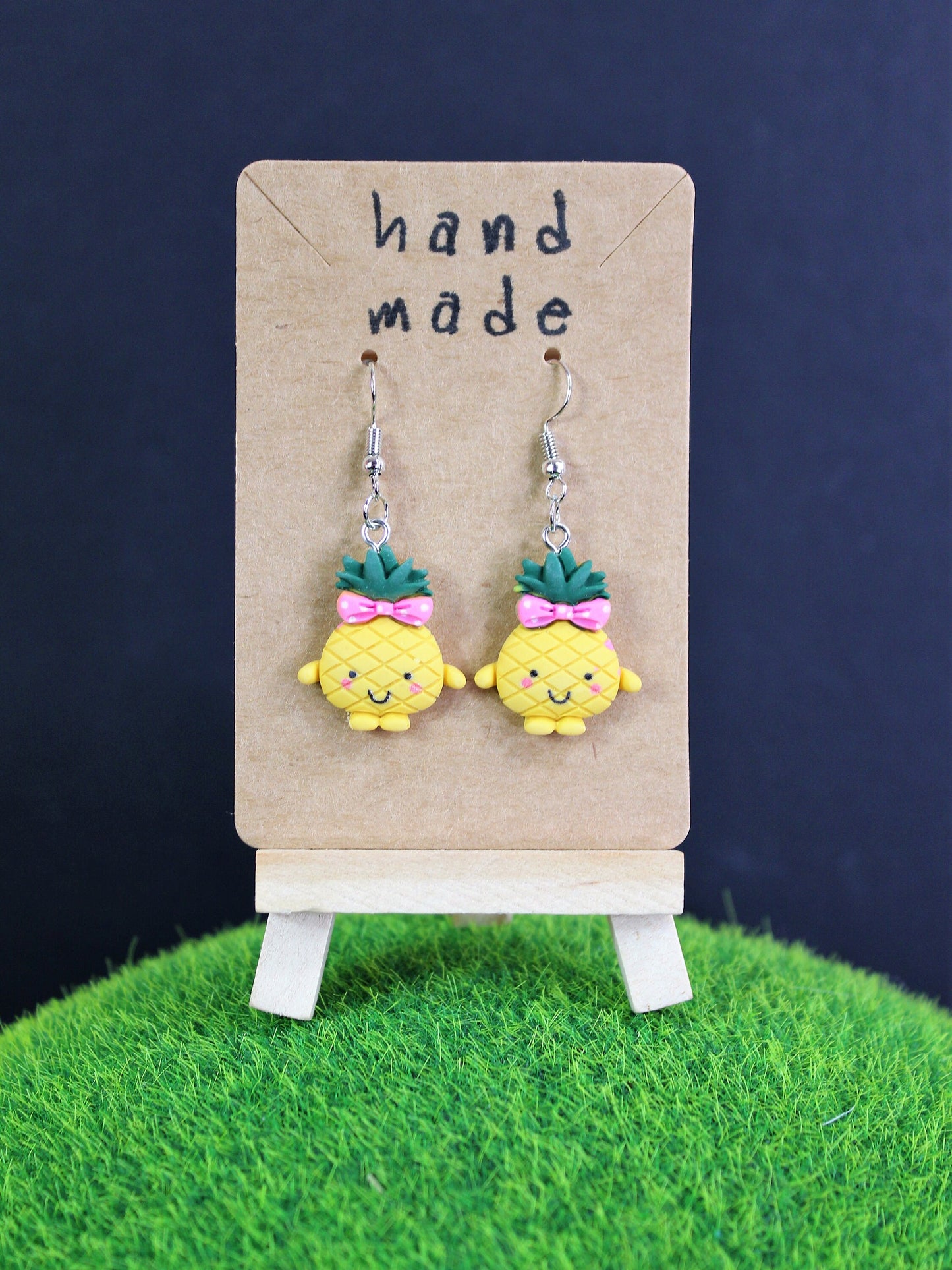 Pineapple Earrings, Kawaii Earrings, Fruit Earrings, Pineapple Earrings, Pineapple Dangle Earrings, Pineapple Jewellery, Pineapple Gift