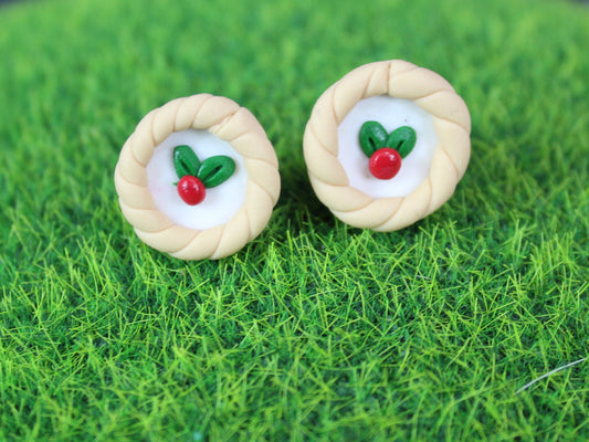 Mince Pie Earrings, Festive Pie Earrings, Stud Earrings, Kawaii Earrings, Christmas Jewellery, Stocking Fillers, Office Christmas Party