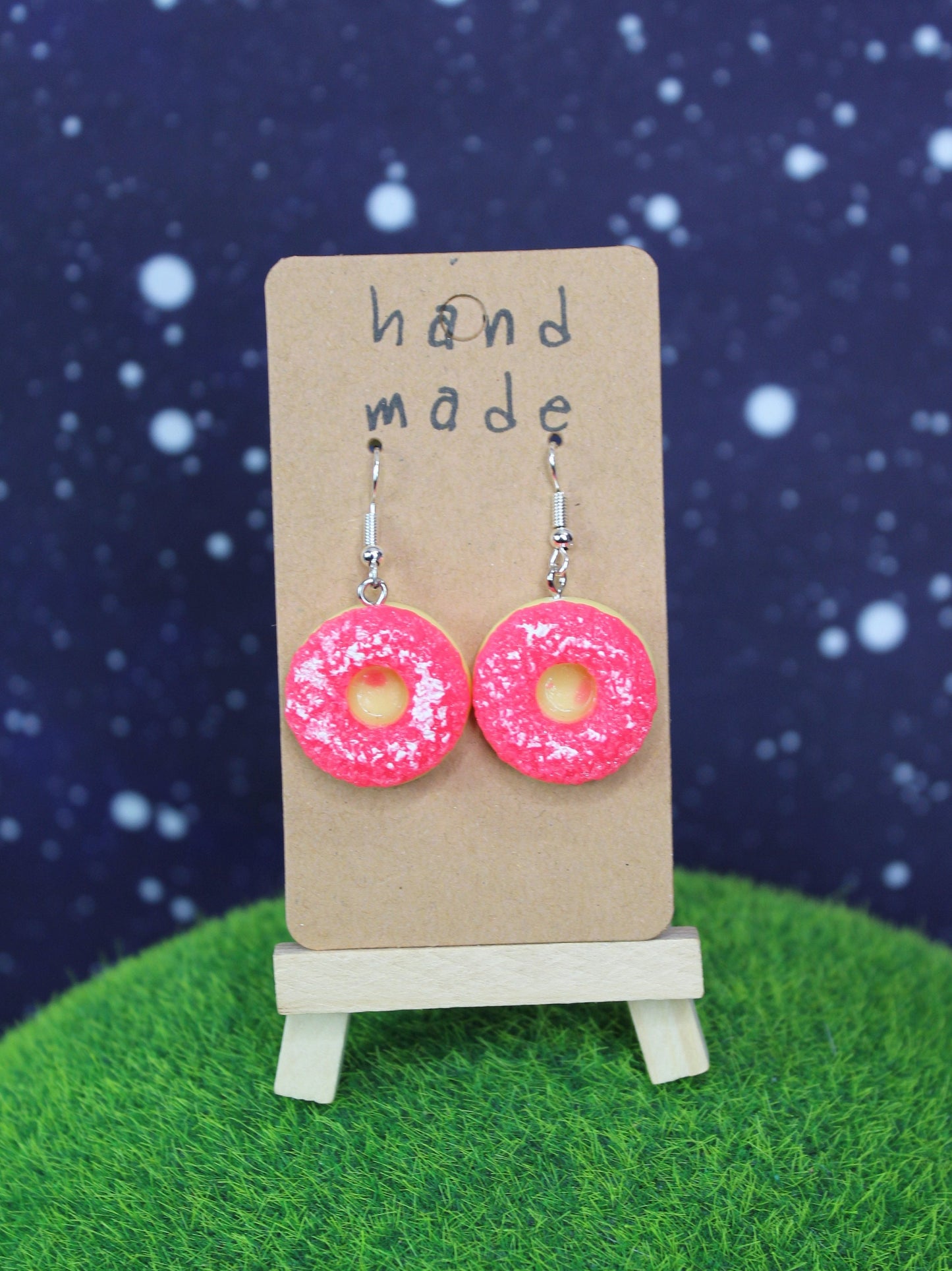 Doughnut Earrings, Donut Earrings,  Food Lovers Gift, Christmas Earrings, Dessert, Pastry, Bakery, Food Earrings, Secret Santa Gift