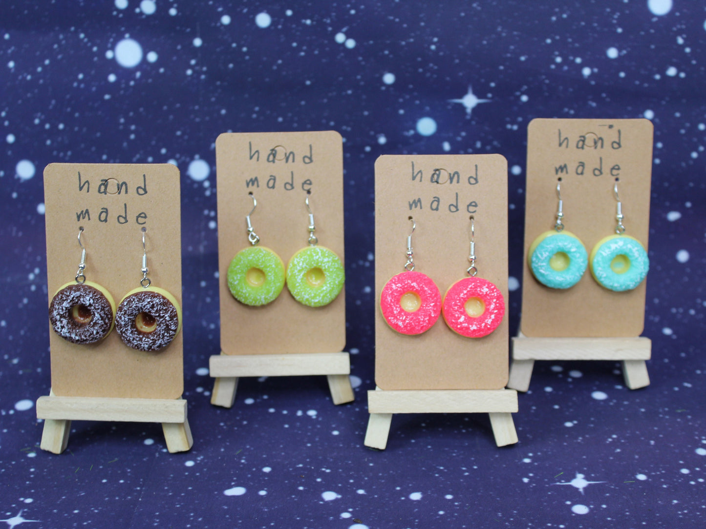 Doughnut Earrings, Donut Earrings,  Food Lovers Gift, Christmas Earrings, Dessert, Pastry, Bakery, Food Earrings, Secret Santa Gift