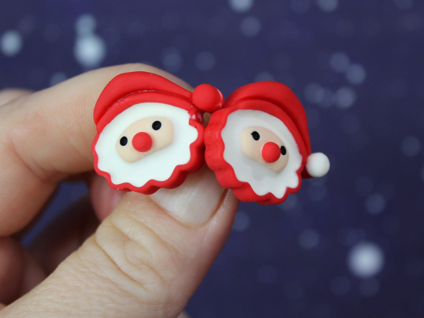 Santa Dangling Earrings, Father Christmas Stud Earrings ,Festive Jewellery, Secret Santa Gift, Stocking Filler, Hostess Christmas Gift