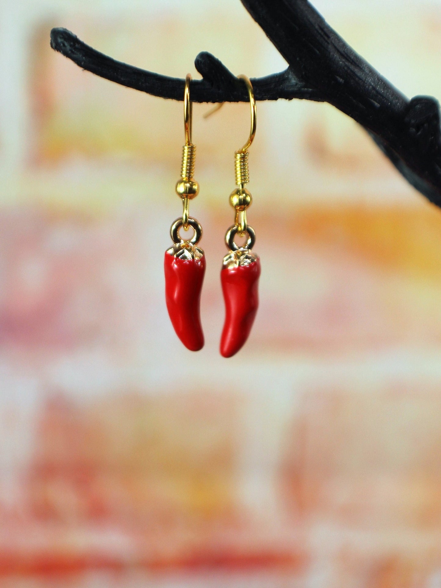 Hot Chilli Pepper Earrings, Chili earrings, Pepper Earrings,  Vegetable Earrings, Kawaii Food Earrings, Valentines Earrings, Party Earrings