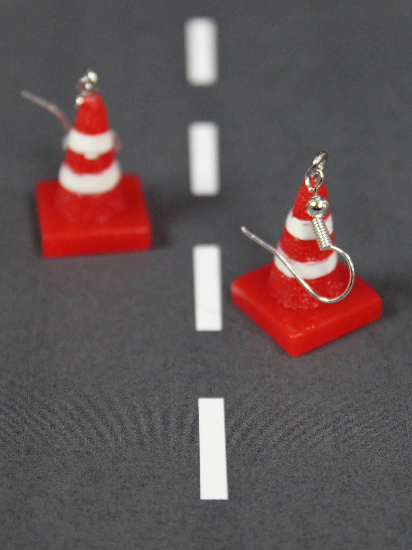 Traffic Cone Earrings, Learner Driver Gift,  Bollard Cone Earrings, New Driver Gift, Funny Valentines Gift, Party Earrings, Kawaii Earrings