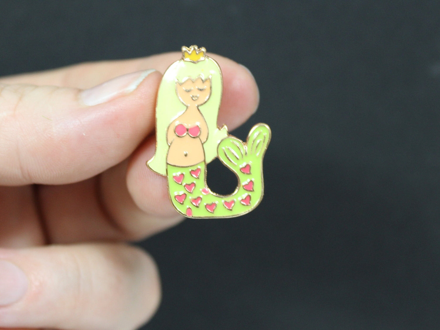 Mermaid Pin Badge, Bag Badge, The Little Mermaid, Mermaid Lovers Gift, Good Luck Pin,  Cute Kawaii Mermaid, Enamel Pin, Lapel Pin, Tie Pin