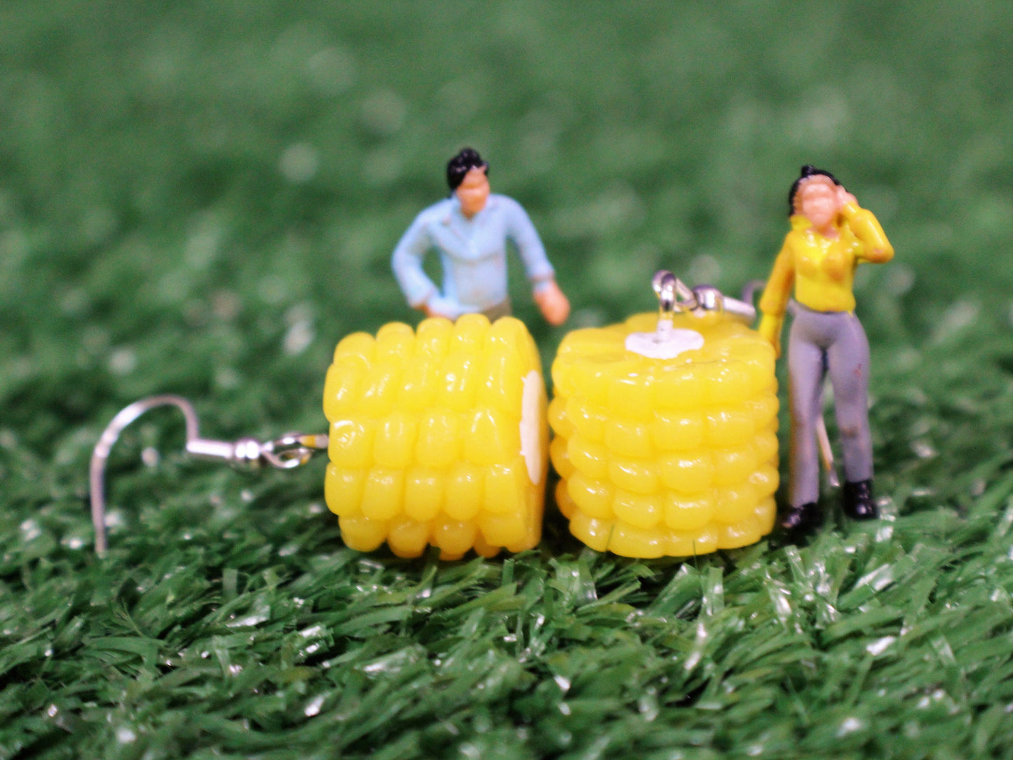 Corn on the Cob Earring, Kawaii Sweetcorn, Chefs Gift, Food Jewellery, Foodies Gift, Dangle Earrings, Food Earring, Valentines Day Earrings