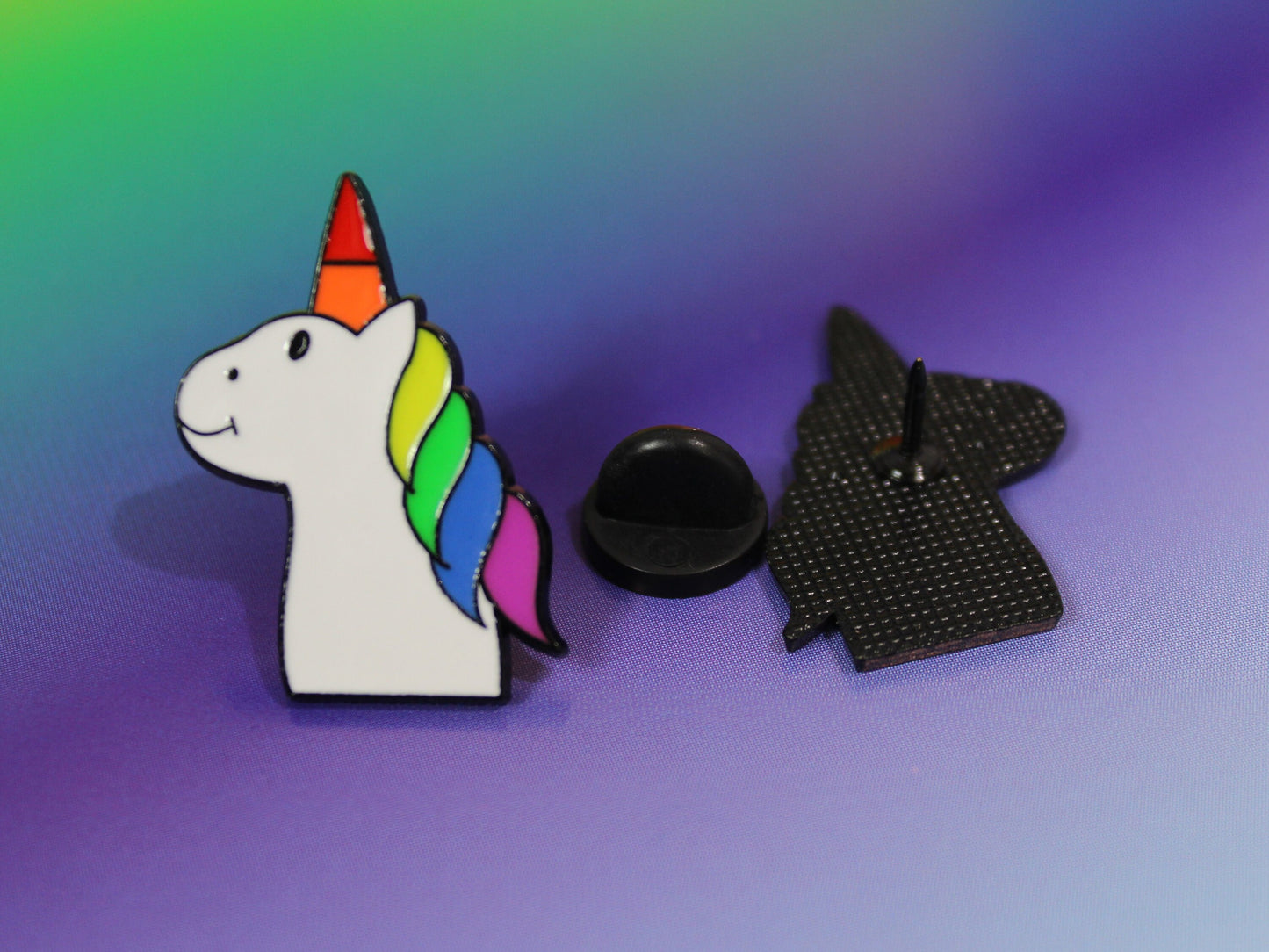 Rainbow Unicorn Badge, Rainbow Brooch, Positivity Badge, Send a hug, Rainbow Lapel Pin, Rainbow Unicorn Tie Pin, Enamel Pin Badge, Unicorns