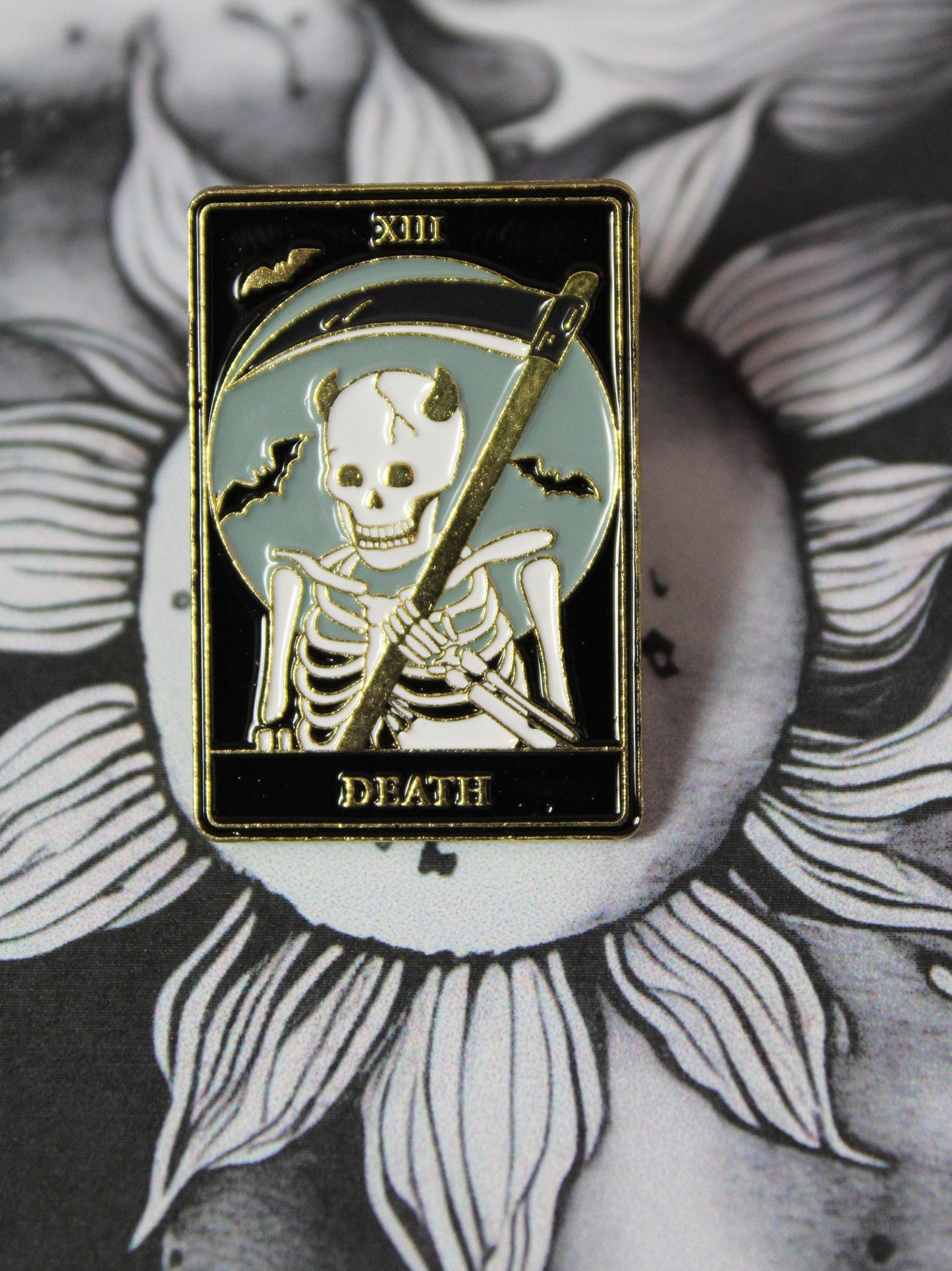 Tarot Card Enamel Pin, The Star Tarot Card Pin, The Moon Tarot Card Pin, The Sun Tarot Card Pin, The Devil Tarot Card Pin, Wheel of Fortune