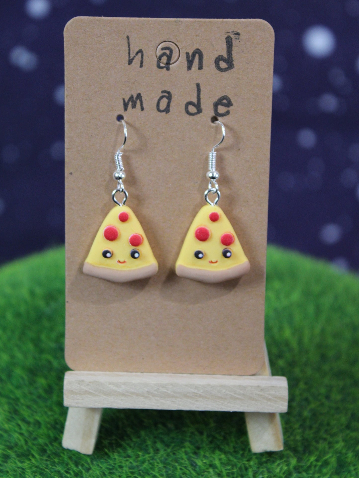 Pizza Earrings, Stud Earrings, Kawaii Earrings, Pizza Lovers Gift, Pizza Jewellery, Slice Of Pizza, Cool Food Earrings, Dieters Gift, Easter