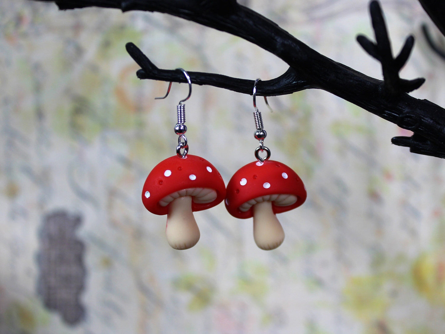 Mushroom Earrings, Mushroom Dangle Earrings, Kawaii Mushrooms, Stud Earrings, Fungi Earrings, Fairy Tail Earrings, Easter Basket Gift