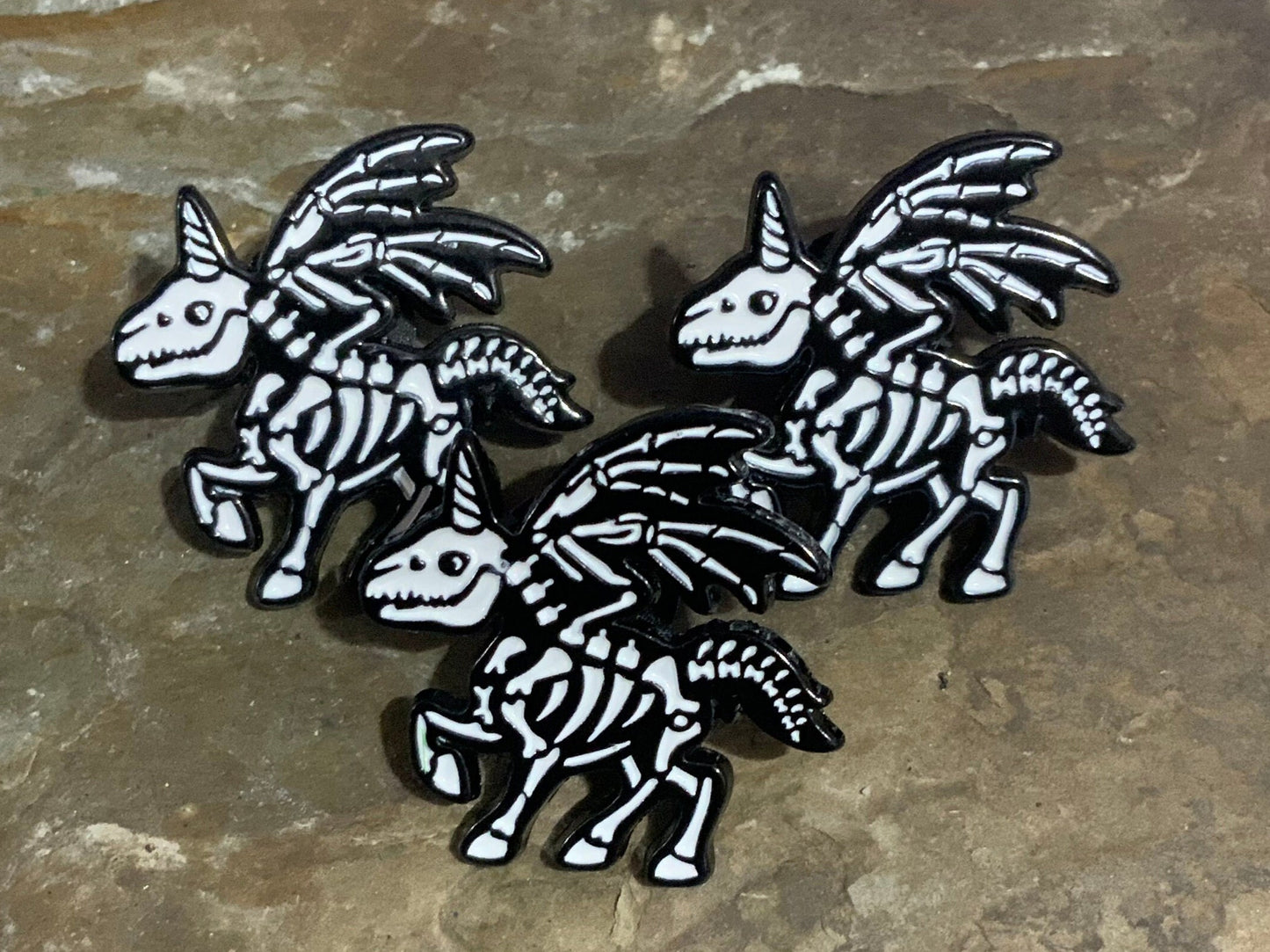 Unicorn Skeleton Enamel Pin Badge - Perfect for Collectors & Gifting, Hat Pin, Unicorn Lovers Gift, Goth Pin, Backpack Pin, Easter Basket