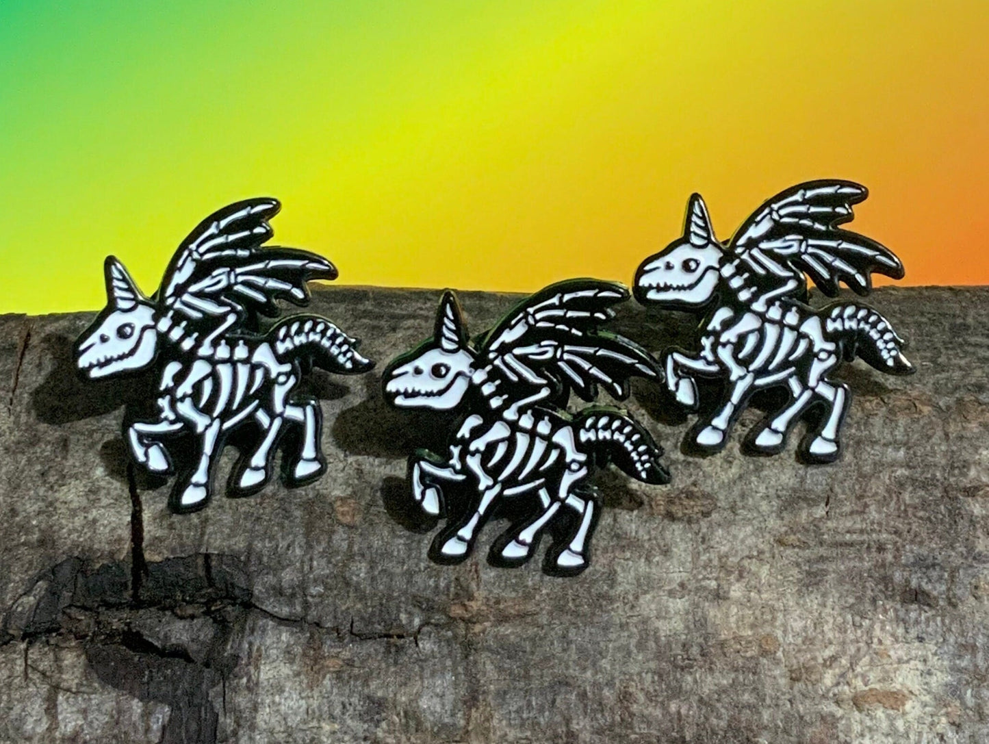 Unicorn Skeleton Enamel Pin Badge - Perfect for Collectors & Gifting, Hat Pin, Unicorn Lovers Gift, Goth Pin, Backpack Pin, Easter Basket