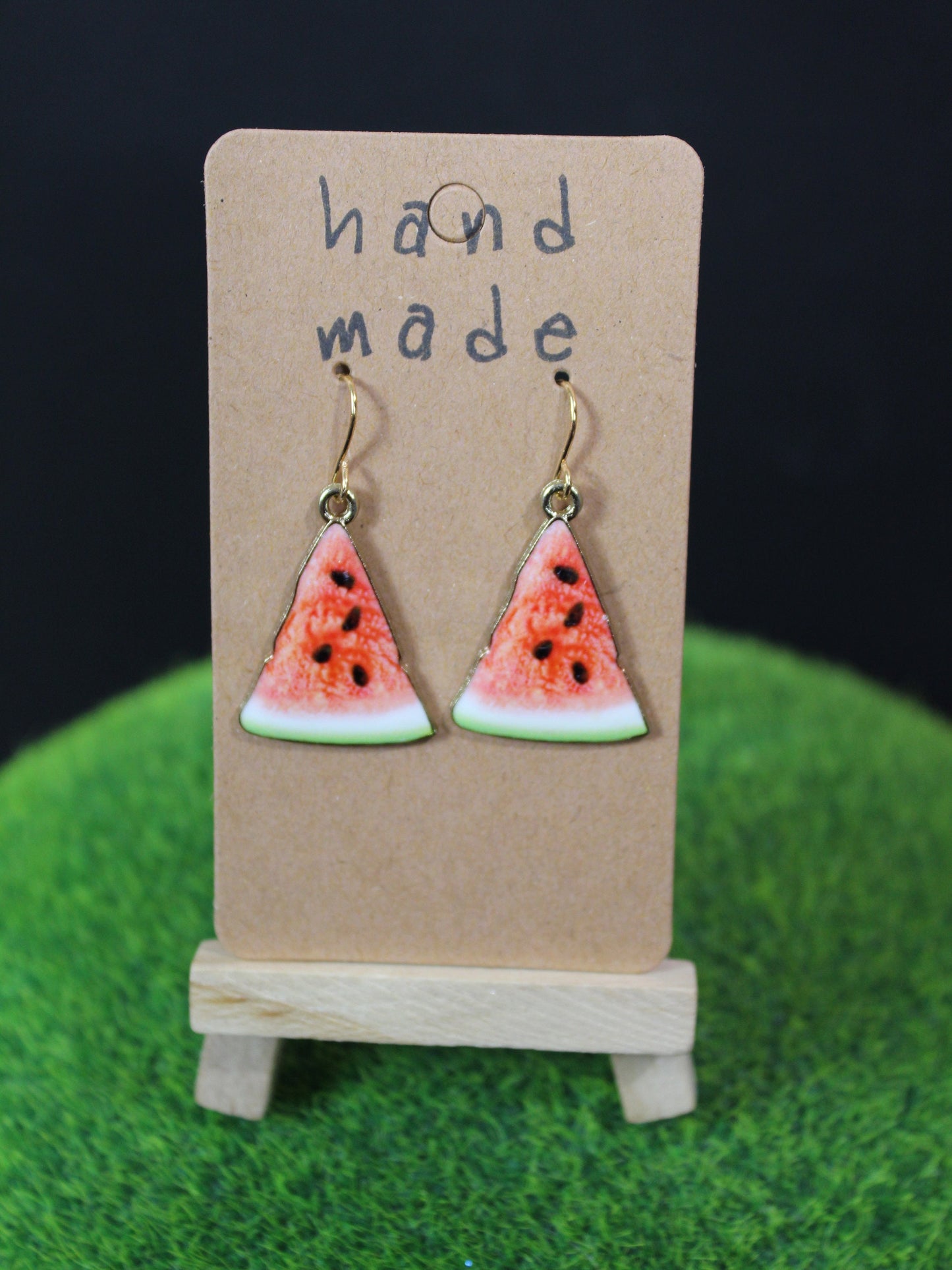 Strawberry Earrings, Kiwi Fruit Earrings, Watermelon Earrings, Cucumber Earrings, Orange Earrings, Enamel Fruit Gold Fixing Earrings