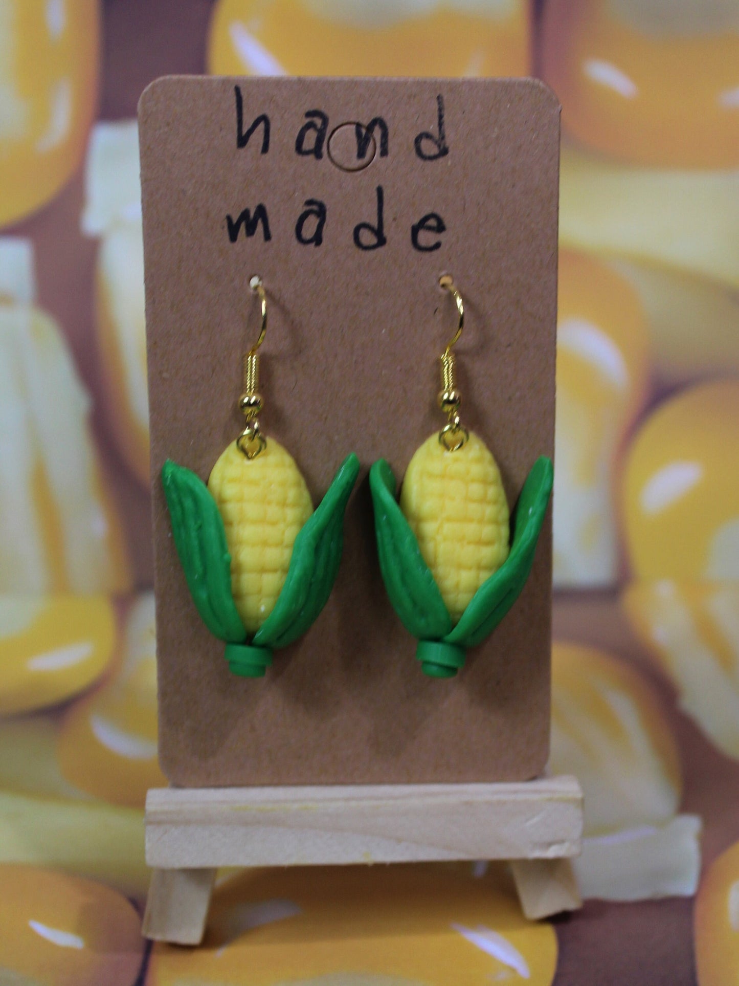 Corn on the Cob Earring, Kawaii Sweetcorn, Chefs Gift, Food Jewellery, Foodies Gift, Dangle Earrings, Food Earring, Mothers Day Earrings