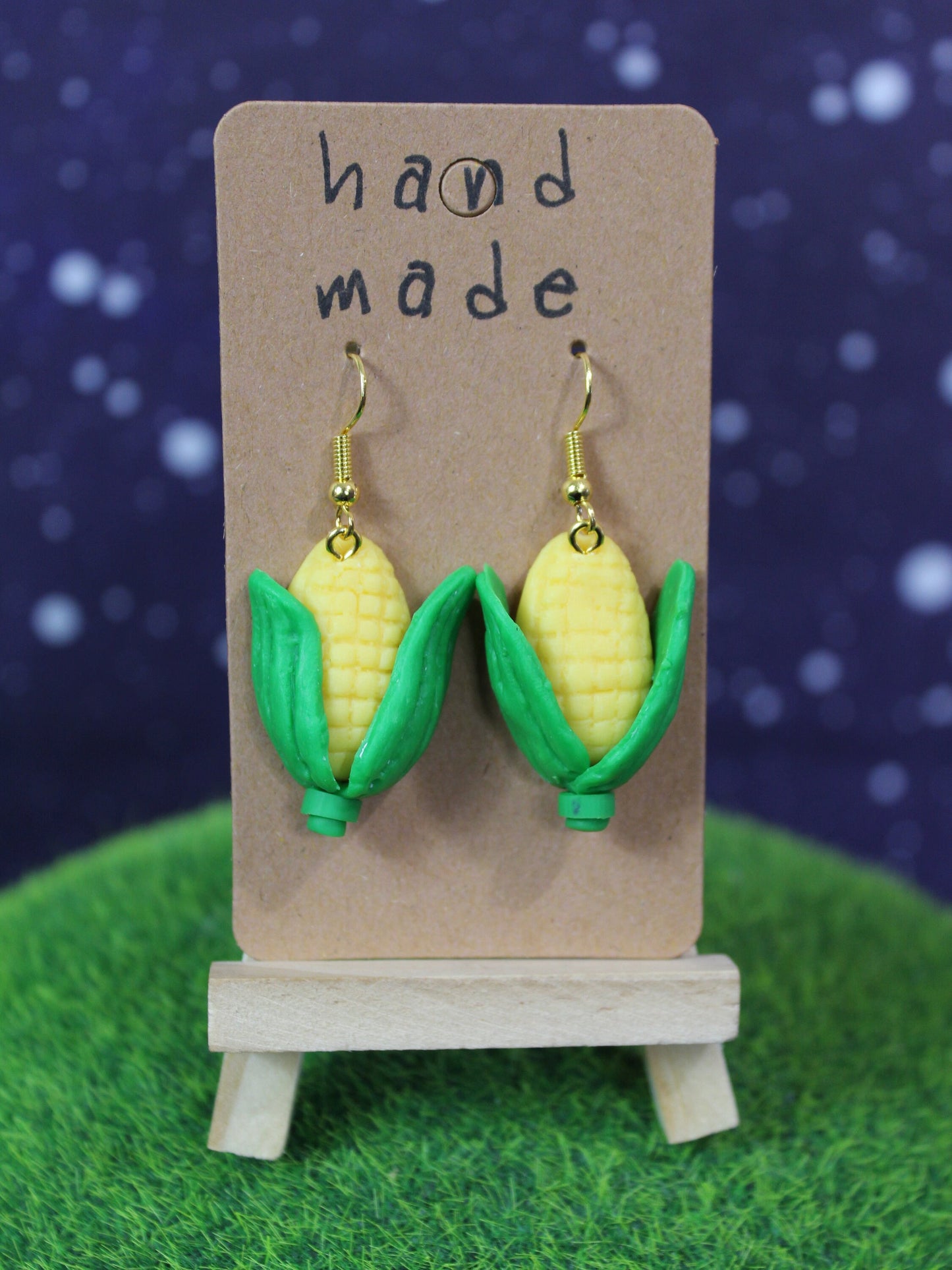 Corn on the Cob Earring, Kawaii Sweetcorn, Chefs Gift, Food Jewellery, Foodies Gift, Dangle Earrings, Food Earring, Mothers Day Earrings