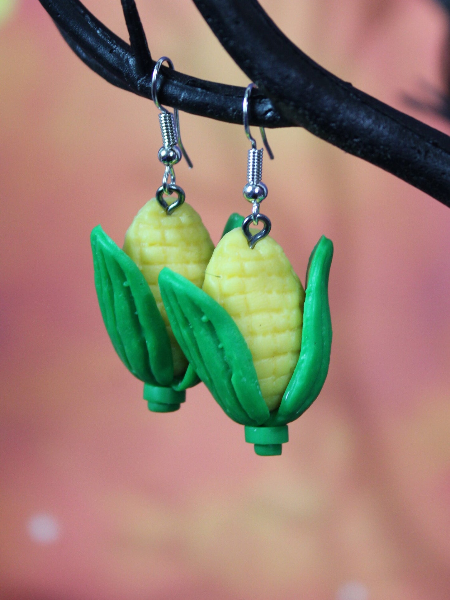 Corn on the Cob Earring, Kawaii Sweetcorn, Chefs Gift, Food Jewellery, Foodies Gift, Dangle Earrings, Food Earring, Mothers Day Earrings