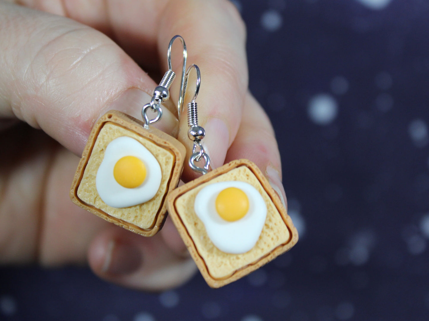 Eggs on Toast Stud Earrings, Eggs Dangle Earrings, Breakfast Earrings, Fried Eggs Earrings, Toast Earrings, Food Lovers Gift, Dieters Gift