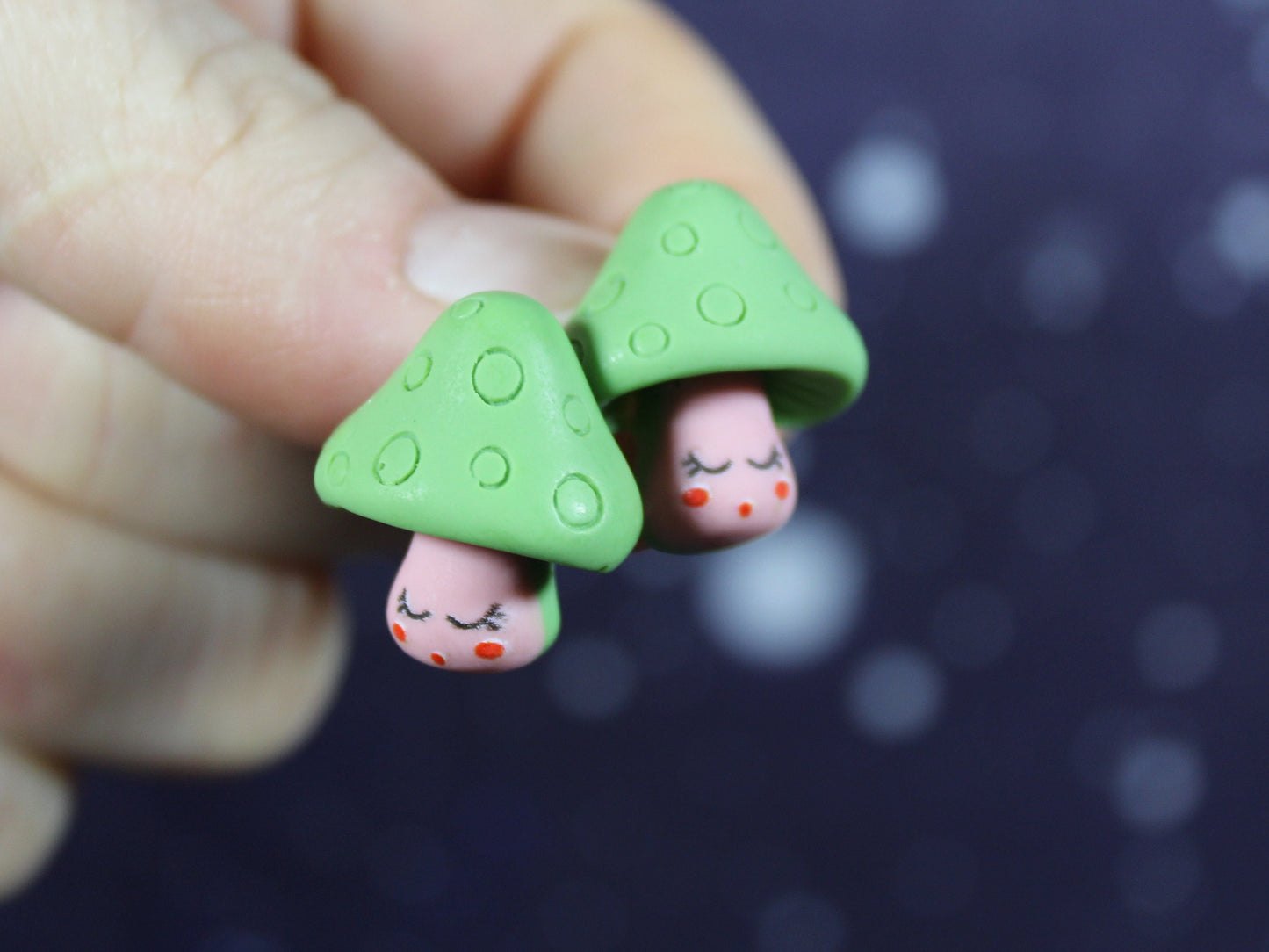 Mushroom Earrings, Mushroom Head Stud Earrings, Kawaii Mushrooms, Stud Earrings, Fungi Earrings, Fairy Tail Earrings, Easter Basket Gift