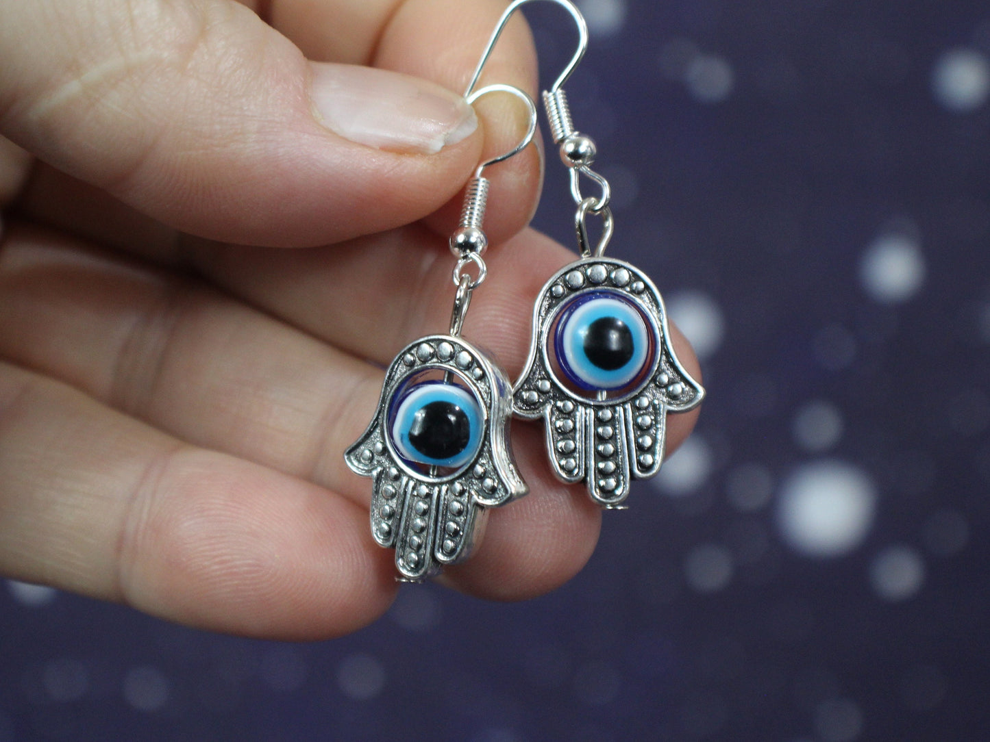 Hamsa Hand Earrings, New Age Earrings, Yoga Gift, Meditation Gift, Hand of Fatima Earrings, Anxiety Gift, Mystic Earrings, Easter Basket