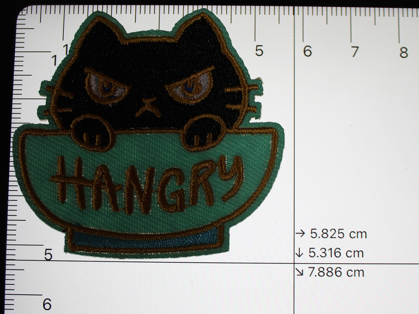 Hangry Cat Patch, Cat Patch, Embroidery Patch, Sew on Patch, Kawaii Iron on Patch, Cat Patches, Cat Lovers, Crazy Cat Lady, Clothing Patch