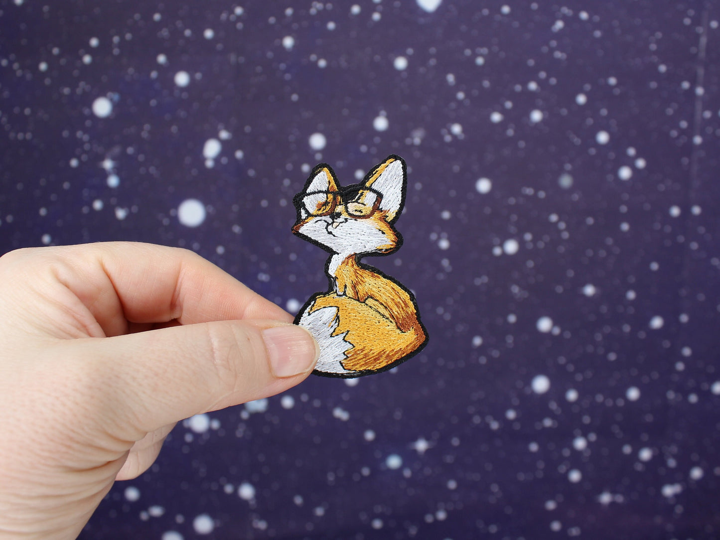 Fox Patch, Fox in Glasses Patch, Book Lovers Patch, Cartoon Fox, Novelty Cute Fox Patch, Fox Lovers Gift, British Wildlife Patch, Fox Gift