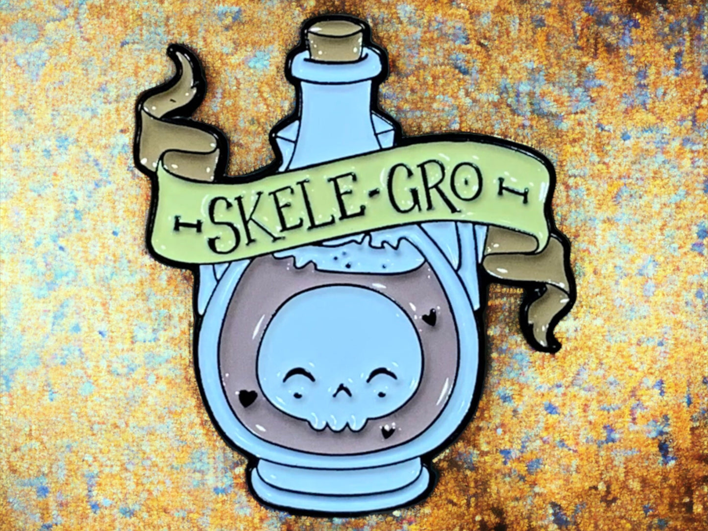 Magic Potion Bottle Pin, Skele Gro Pin Badge, Paediatrician Gift, Witchcraft Pin, Wizard Pin, Enamel Pin, Potion Pin, Lapel Pin