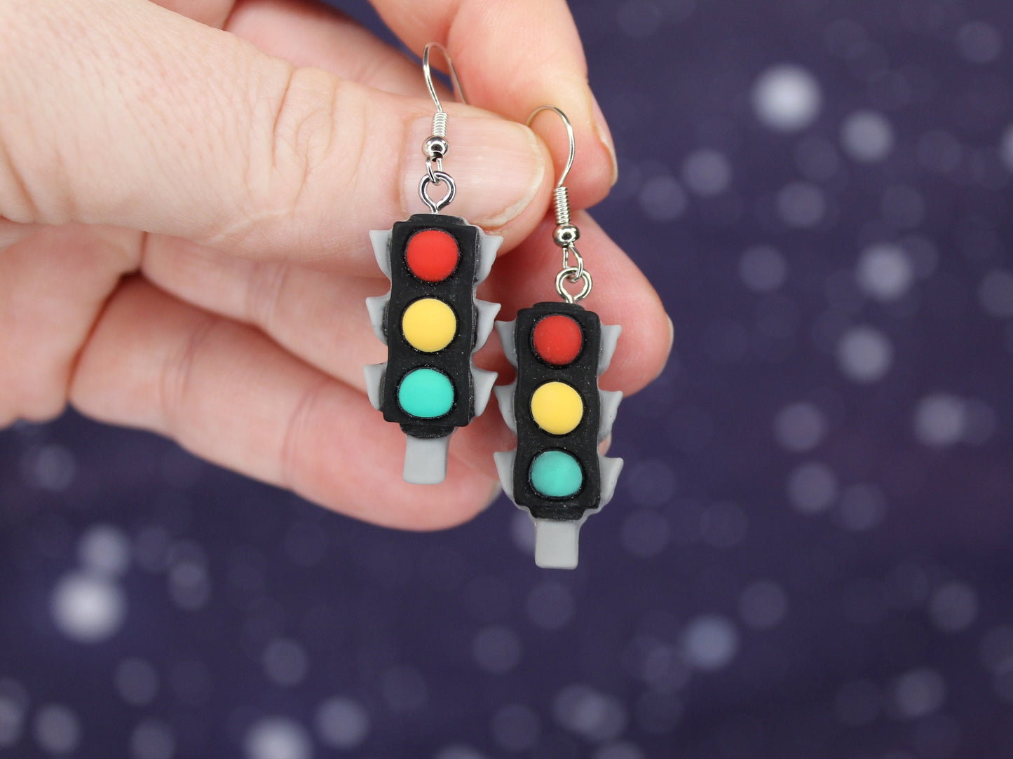 Traffic Light Dangle Earrings, New Drivers Gift, Learner Drivers Gift, Novelty Earring Gift, Highway Code, Road Safety Gift, Bad Driver Gift