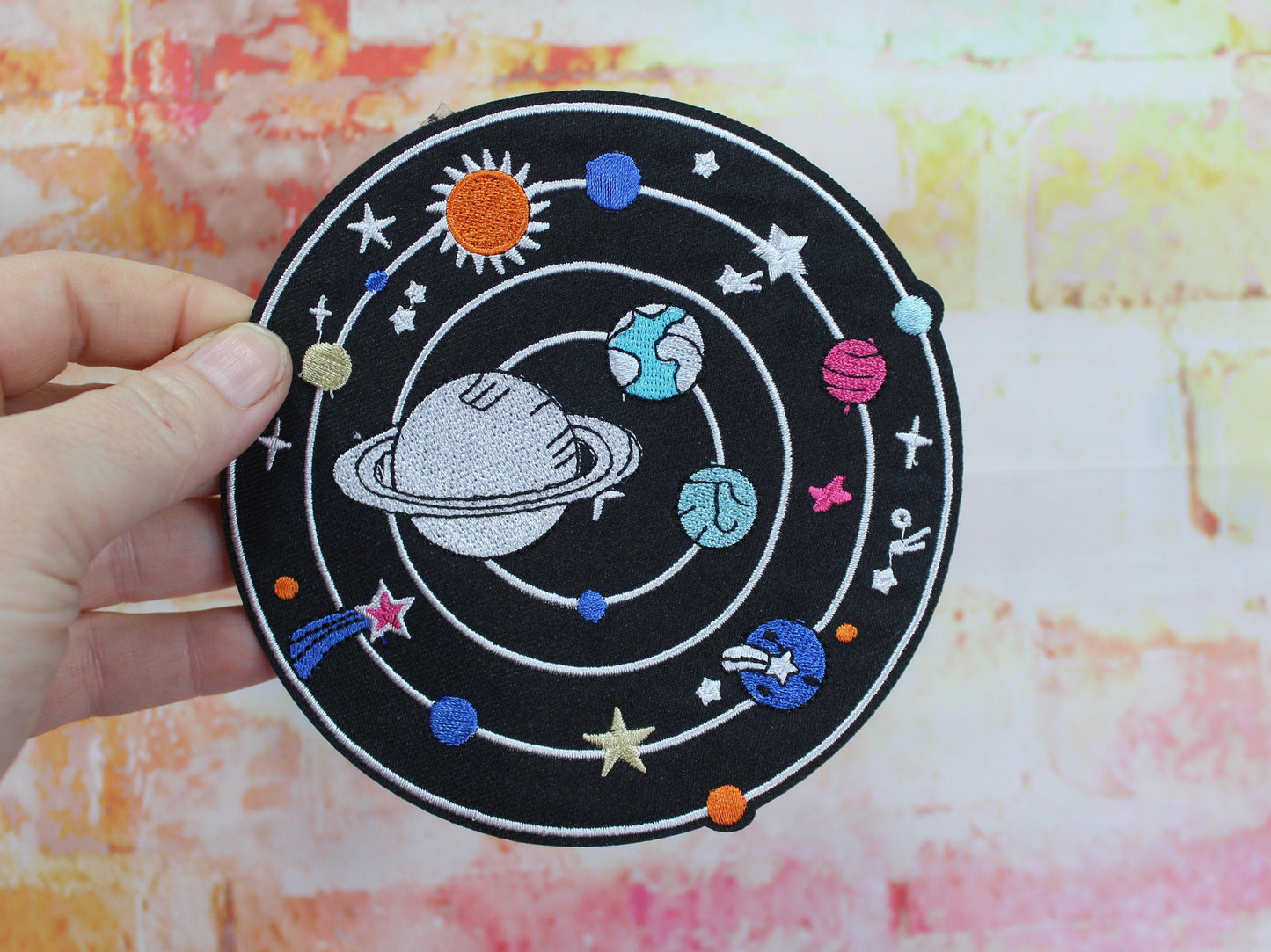 Solar System Patch, Patch for Boys,  Space Patch, Planets Patch, Large Space Patch, Applique Embroidered Sew or Iron On Patch, Nasa Patch